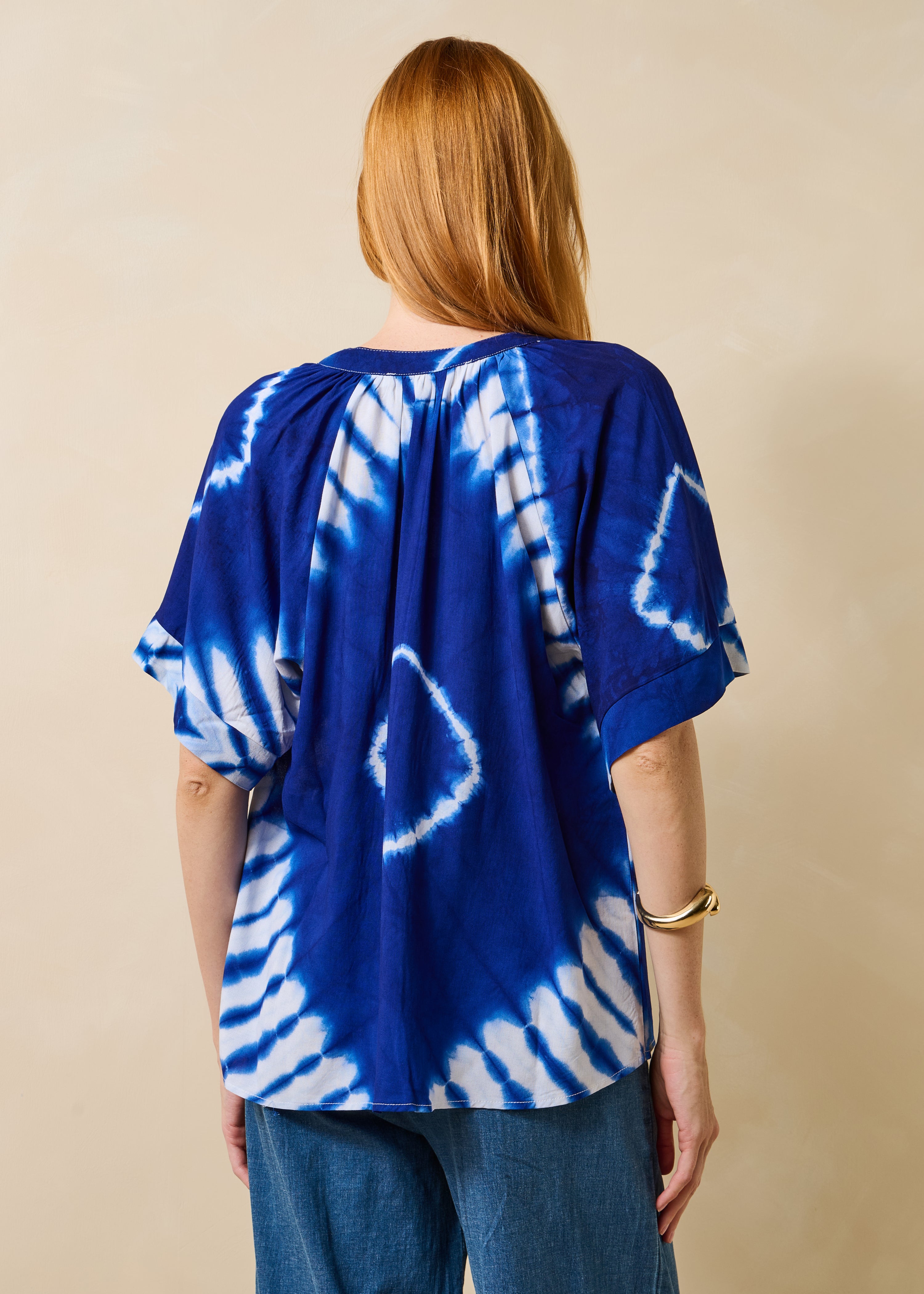 la-f-e-marabout-e-diosiya-top-damen-blau-ethno-print image 3