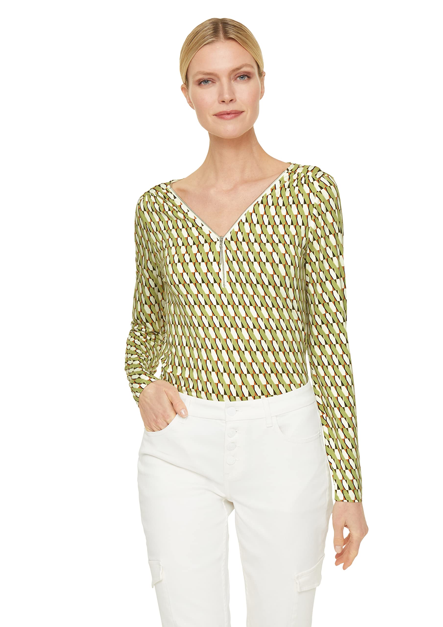 comma-ci-t-shirt-langarm-shirt-gemustert image 3