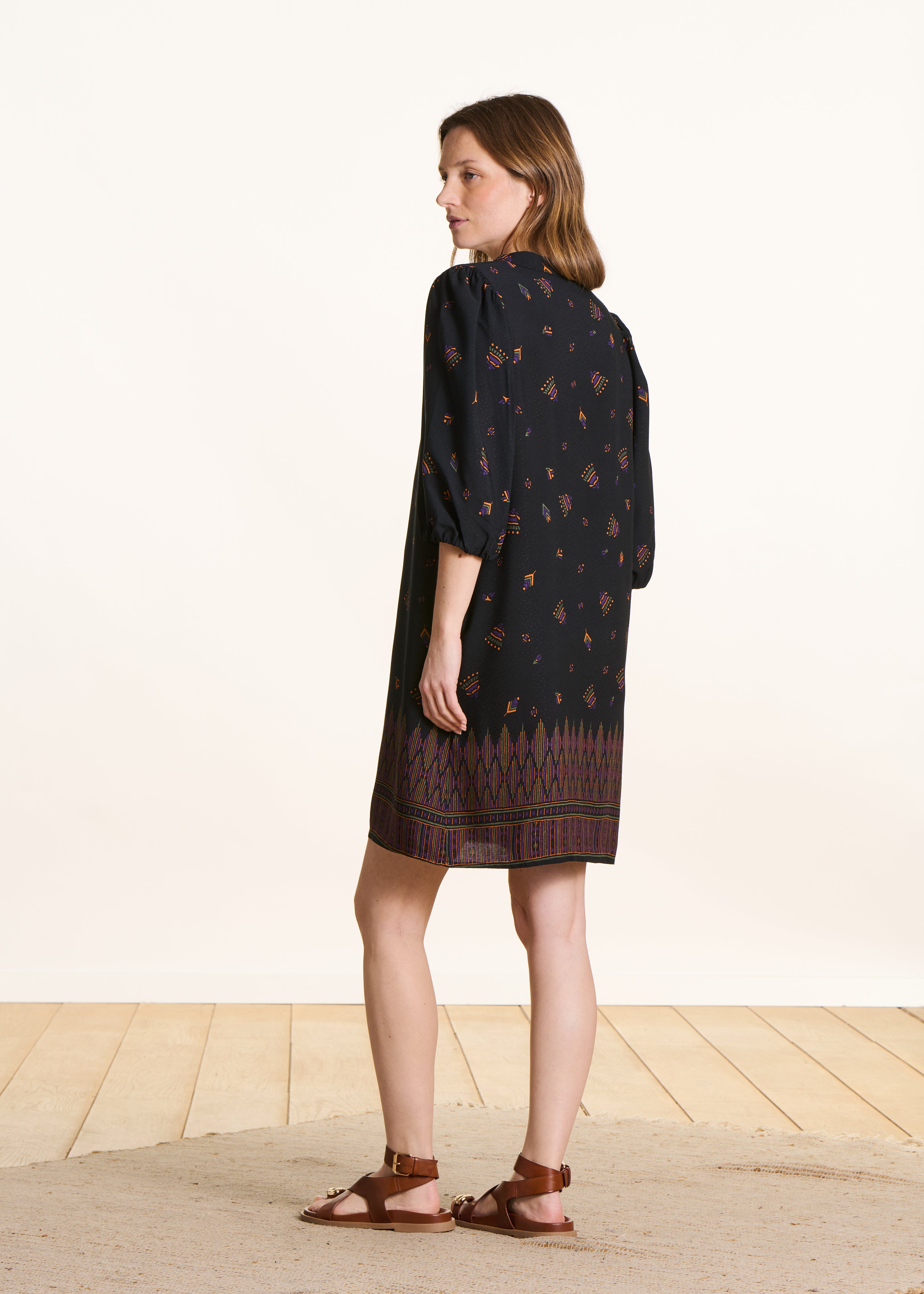 la-f-e-marabout-e-fertigo-kleid-schwarz-print-ecovero image 3