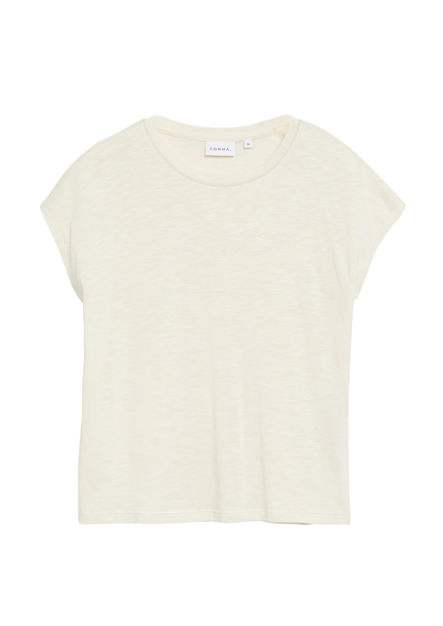 comma-t-shirt-regular-fit-rundhals-kurzarm-dunkelbraun image 4