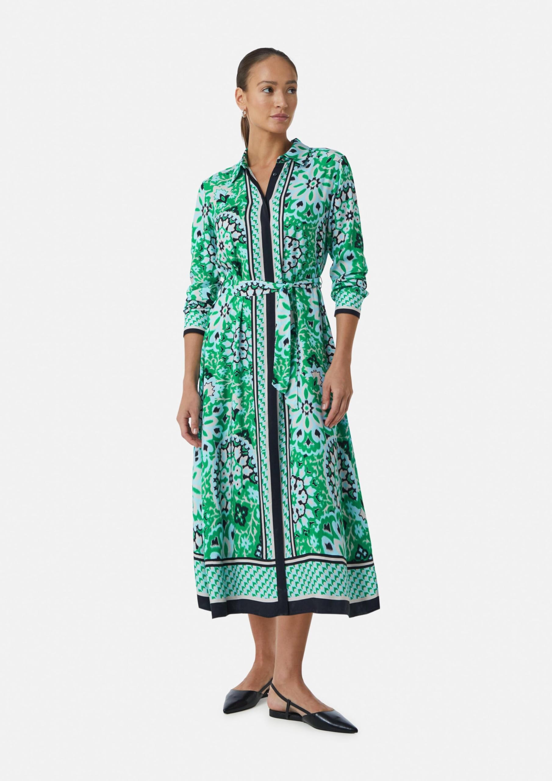 comma-midi-kleid-mit-knopfleiste-kleid-gr-36-print image 7