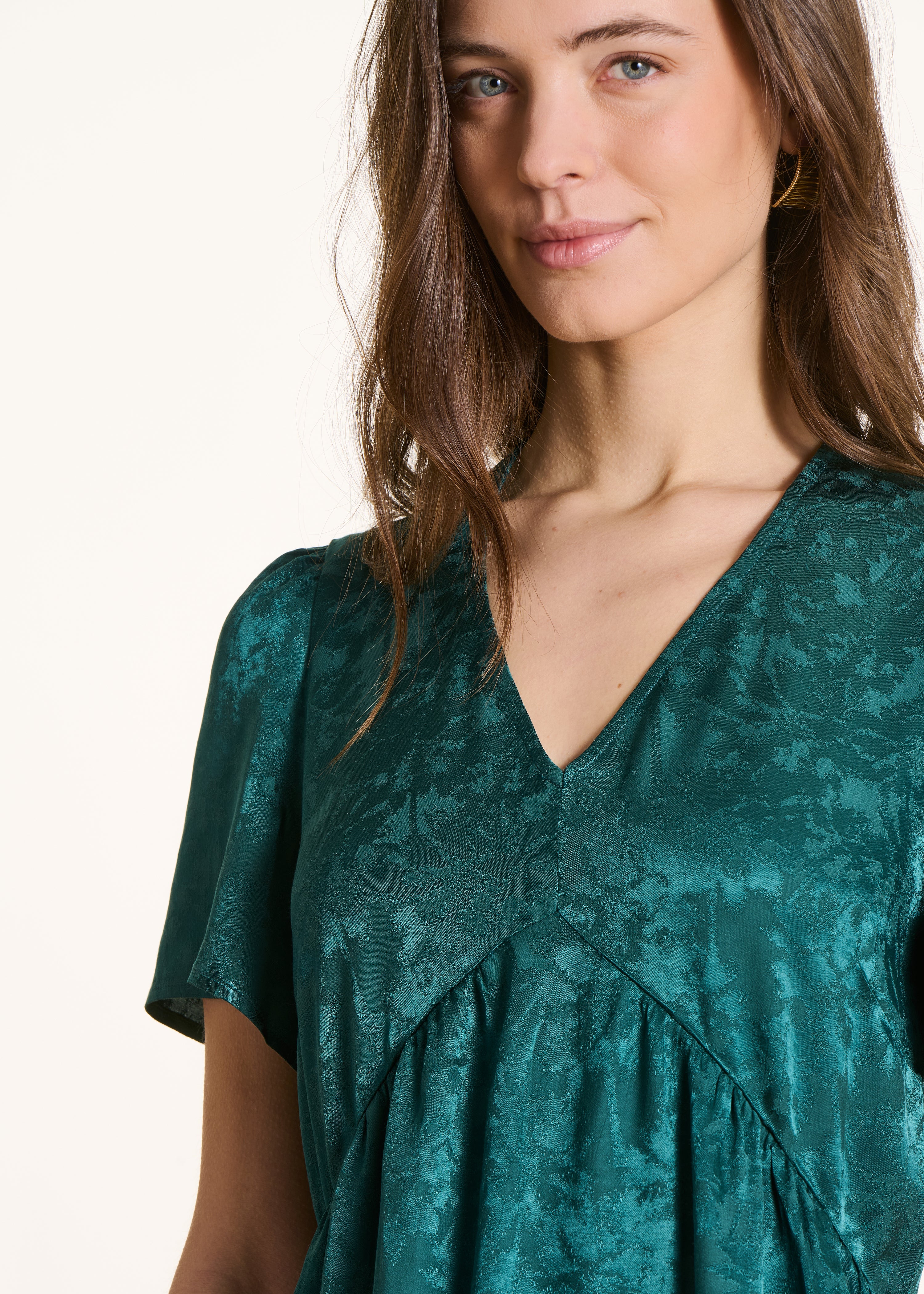 la-f-e-marabout-e-robes-kleid-petrol-jacquard-kurz image 4