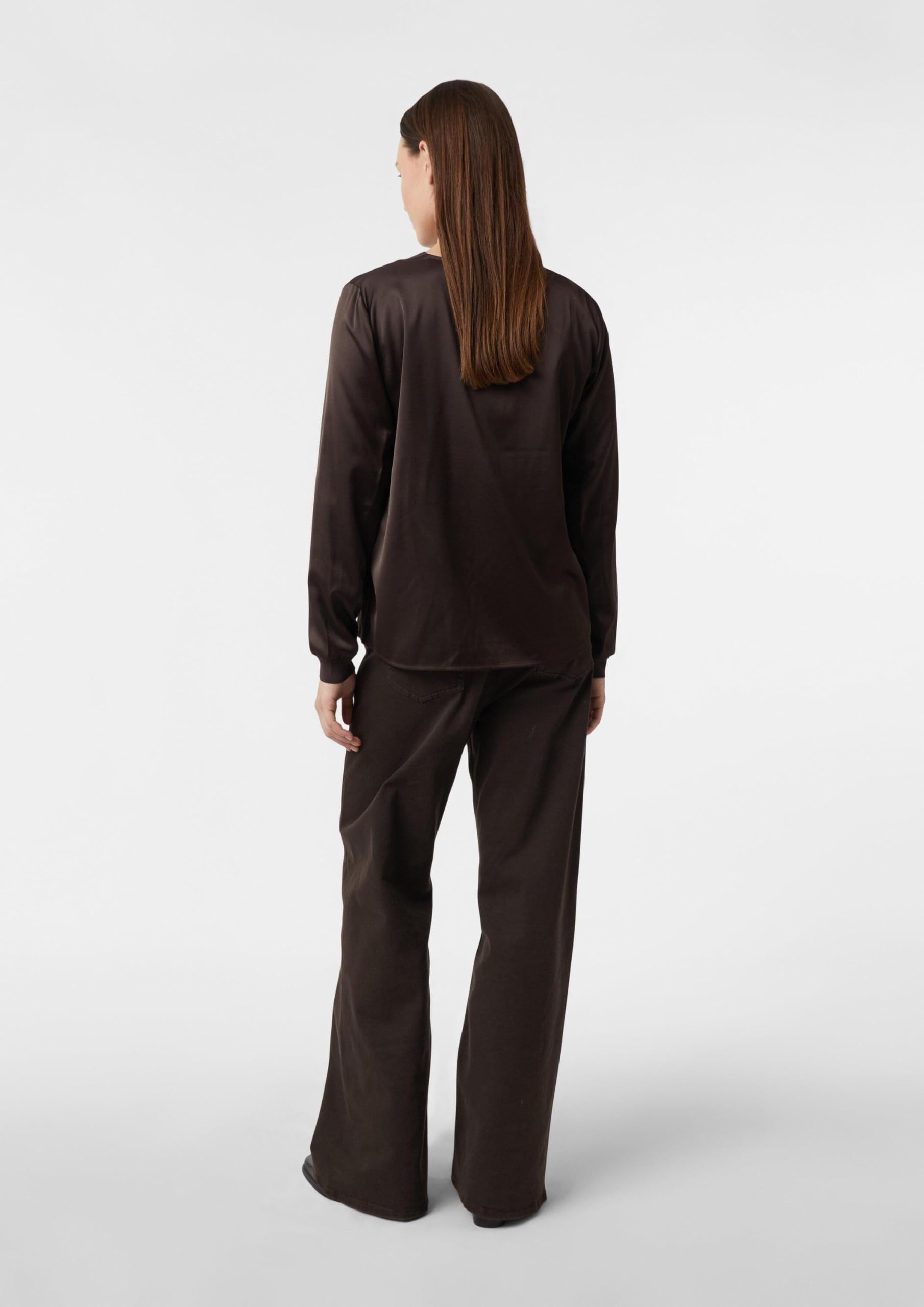 comma-blouses-satinbluse-v-ausschnitt-creme-wei image 8