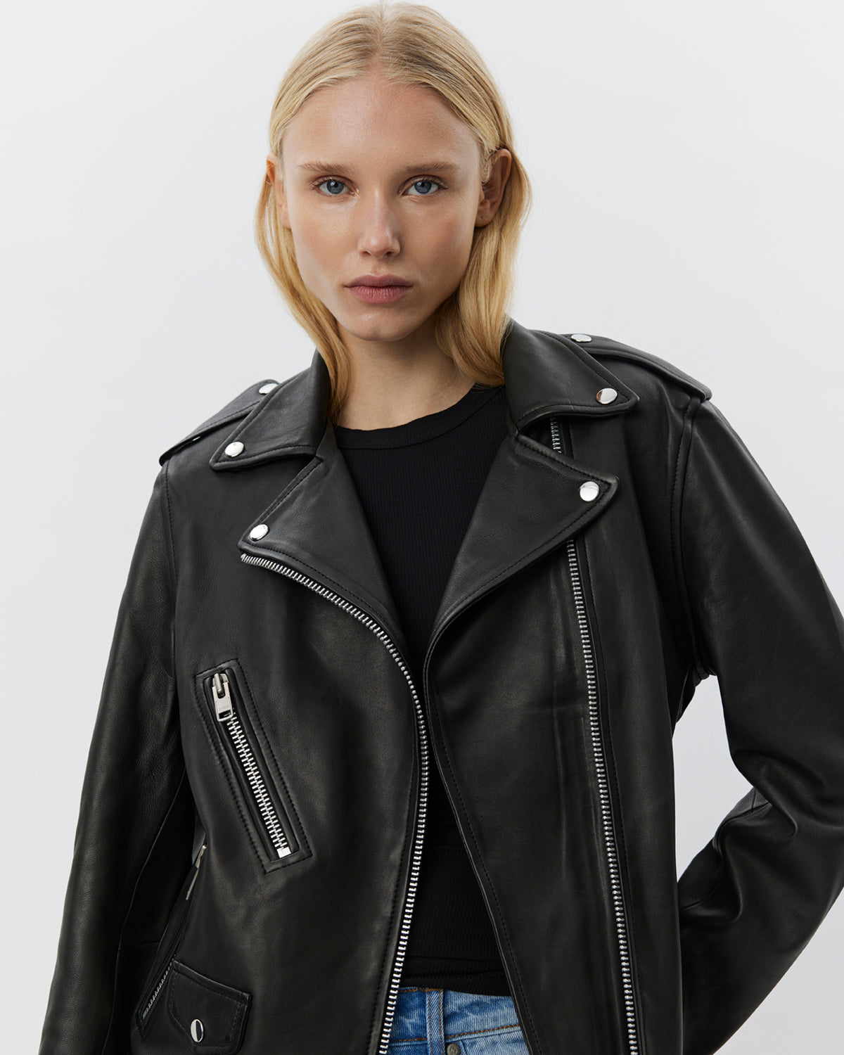 sofie-schnoor-lemosw-lederjacke-schwarz-34-lammleder image 5