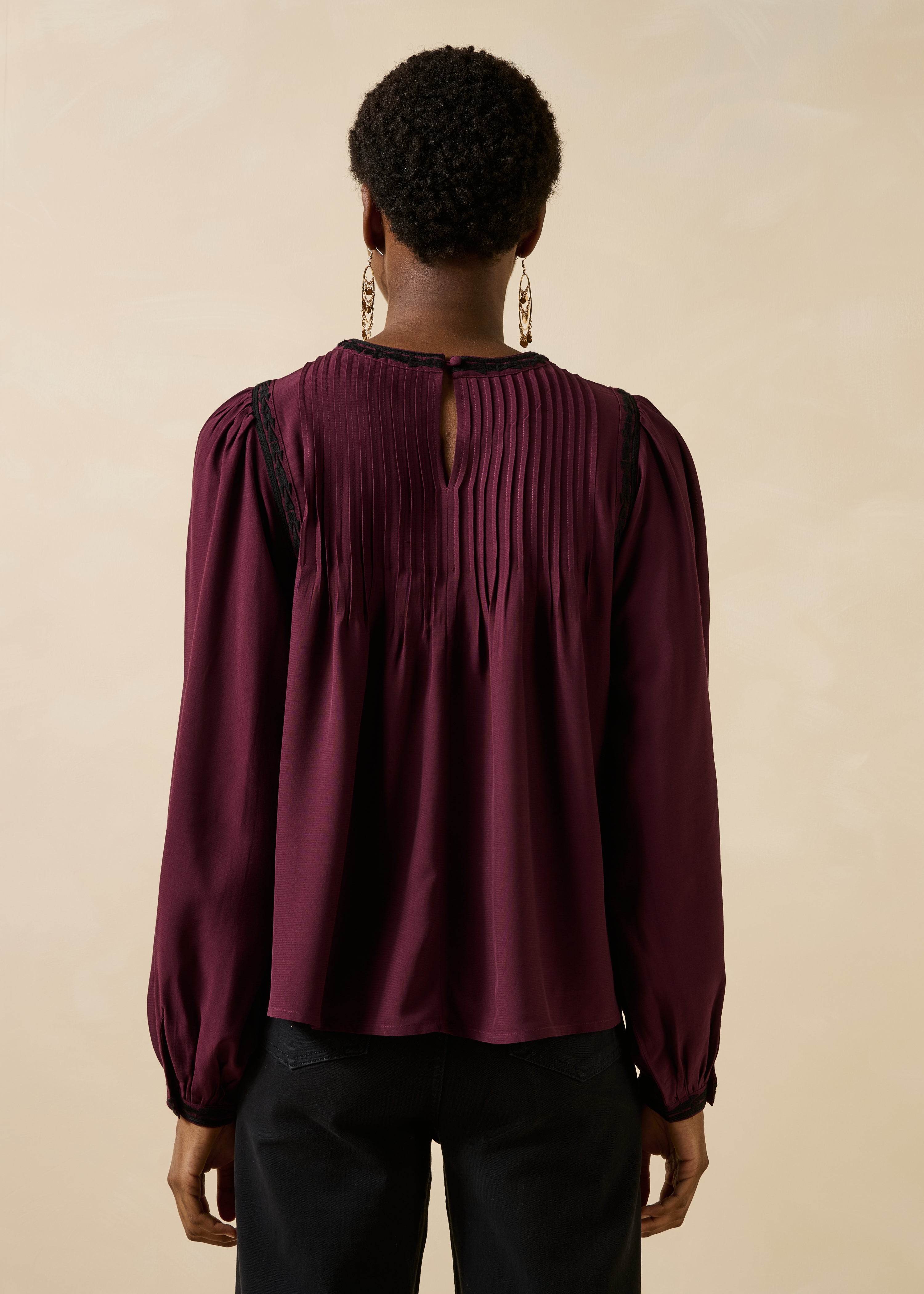 la-f-e-marabout-e-ganji-top-bordeaux-stickerei-langarm image 3