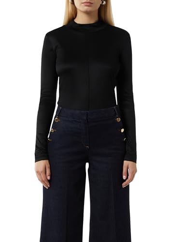 comma-viskoseshirt-longsleeve-turtleneck-schwarz-ziernaht image 8