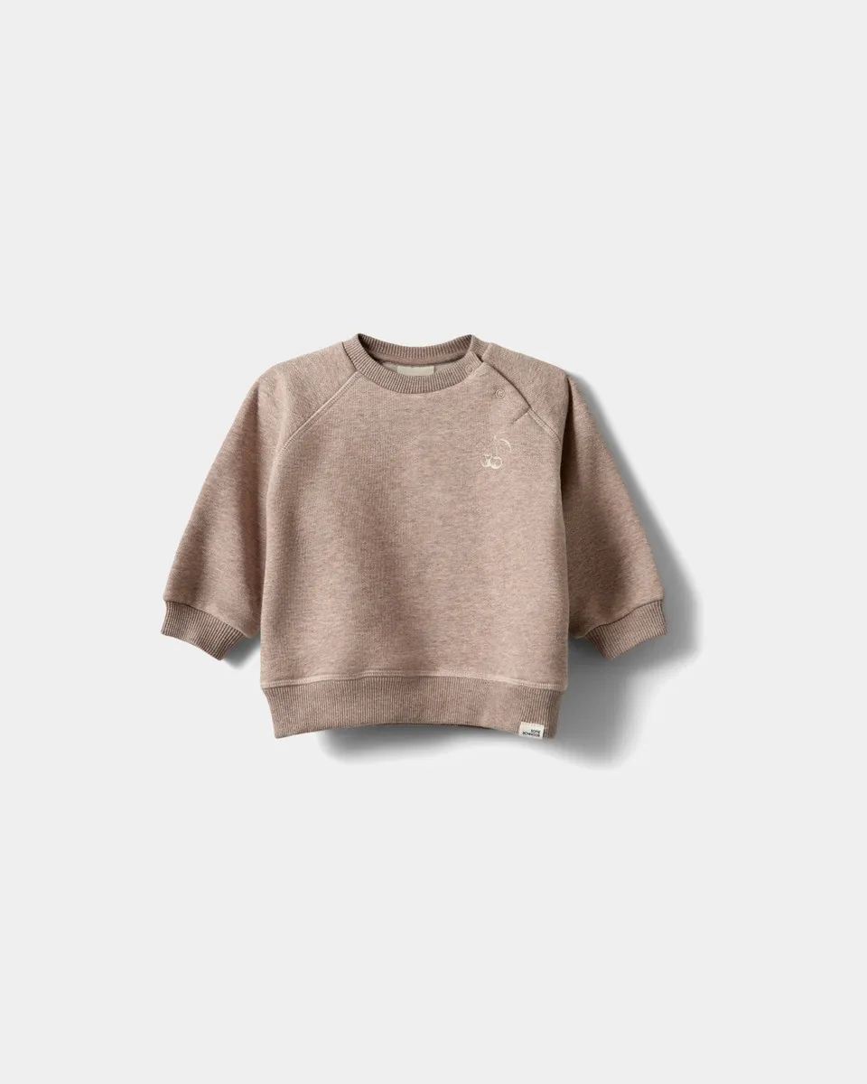 sofie-schnoor-kids-eliskb-sweatshirt-braun-kirschprint image 1