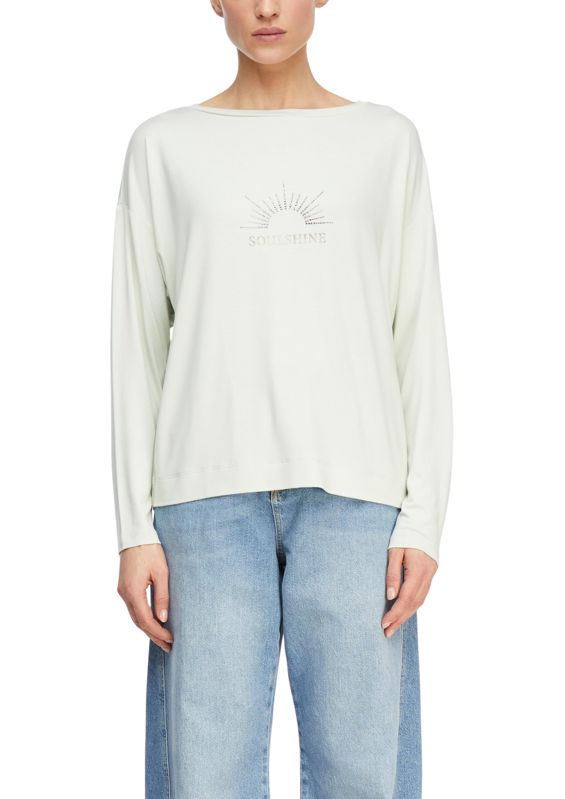 comma-langarm-t-shirt-u-boot-frontprint-pastellt-rkis image 1