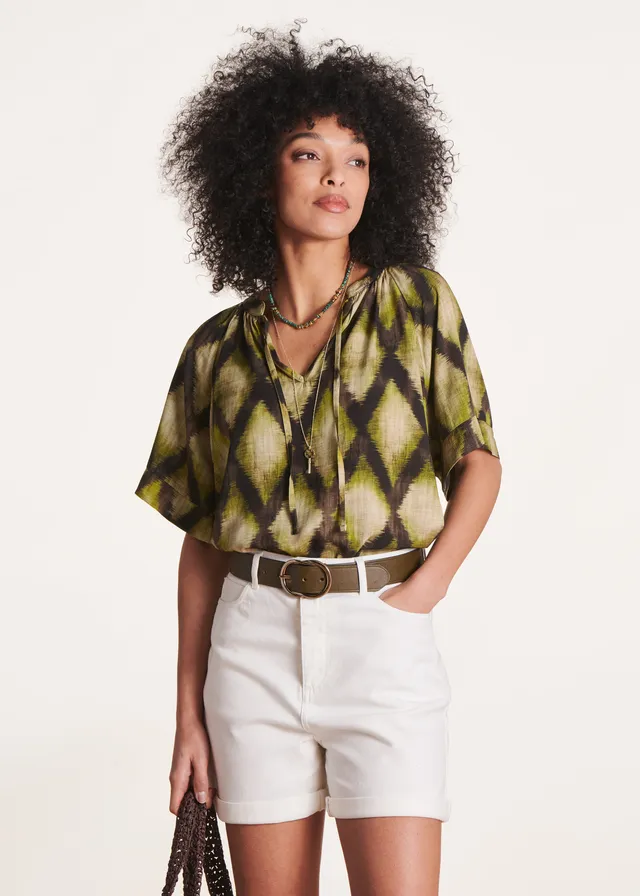 la-f-e-marabout-e-diosiya-top-kaki-print-viskose image 1