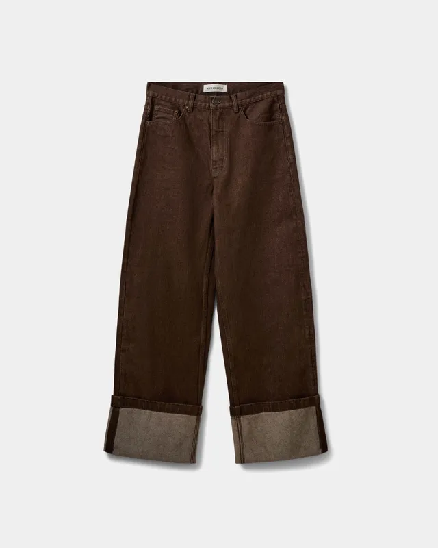 sofie-schnoor-women-mishasw-jeans-dunkelbraun-wide-leg-baumwolle image 1