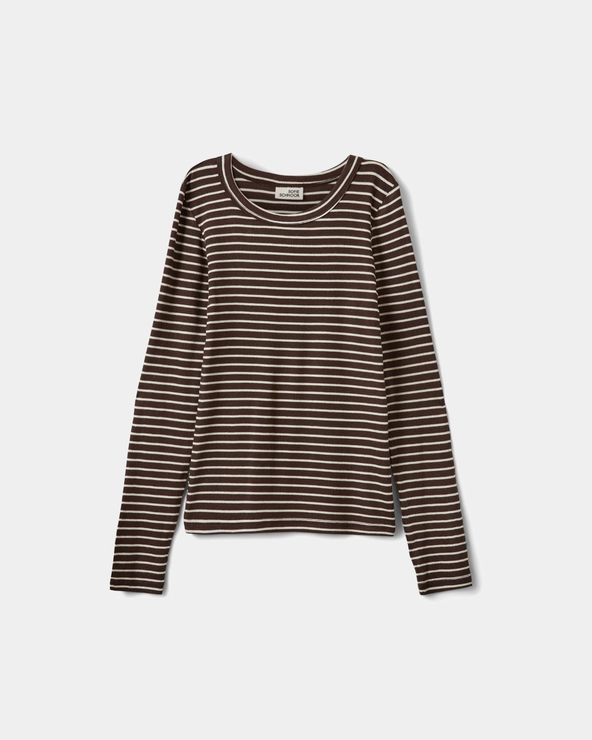 sofie-schnoor-young-petriciasy-ls-t-shirt-braun-gestreift-langarm image 1