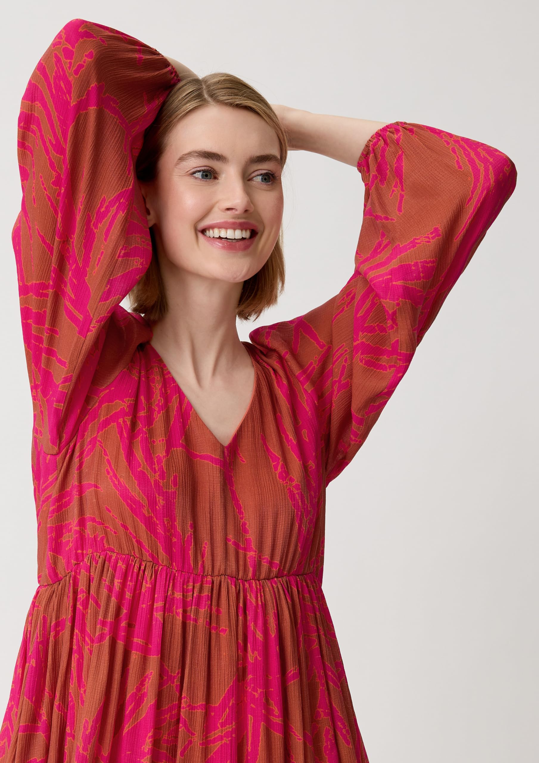 comma-dobby-kleid-damen-gr-34-kurz-allover-print image 4