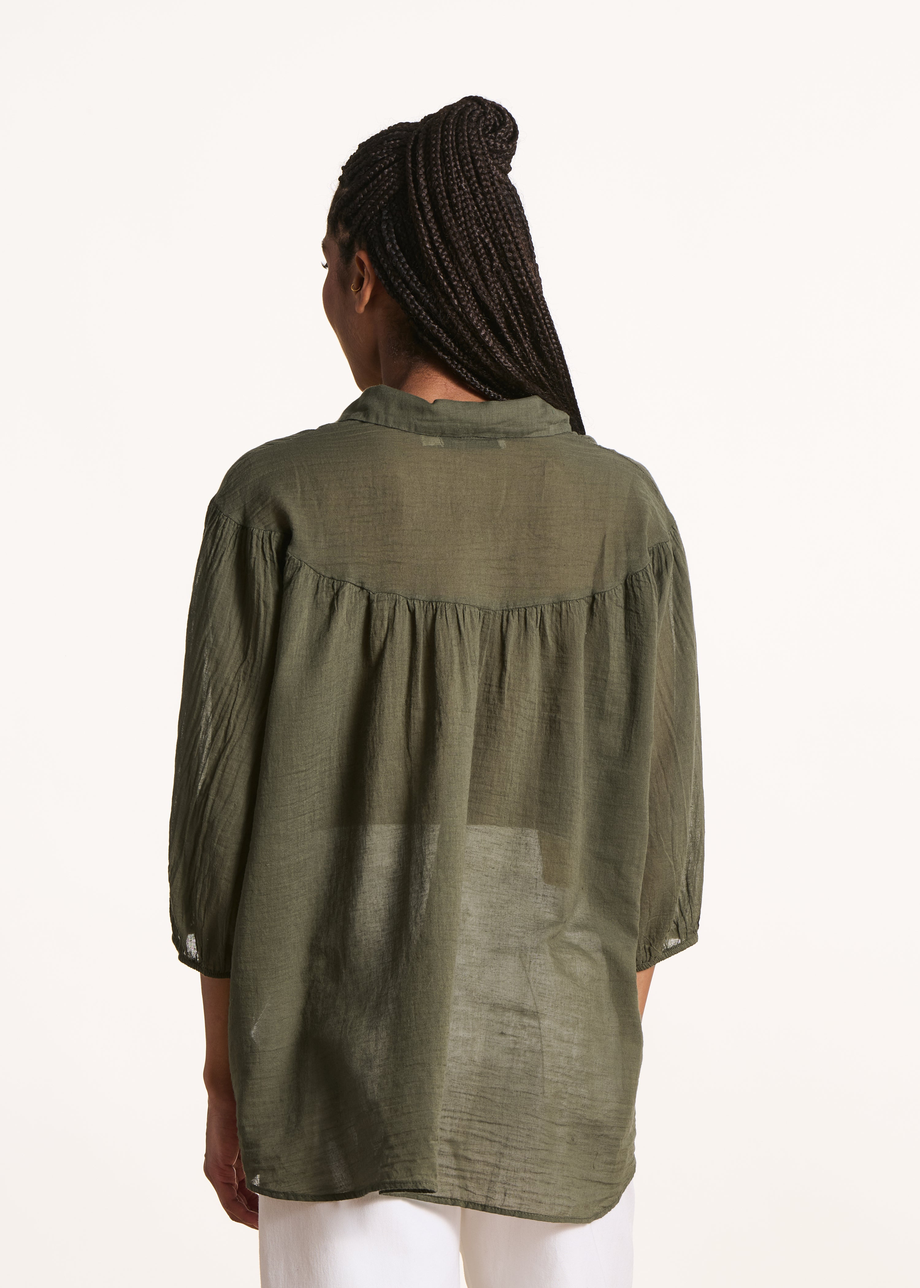 la-f-e-marabout-e-figua-bluse-damen-kaki-40-baumwolle image 3