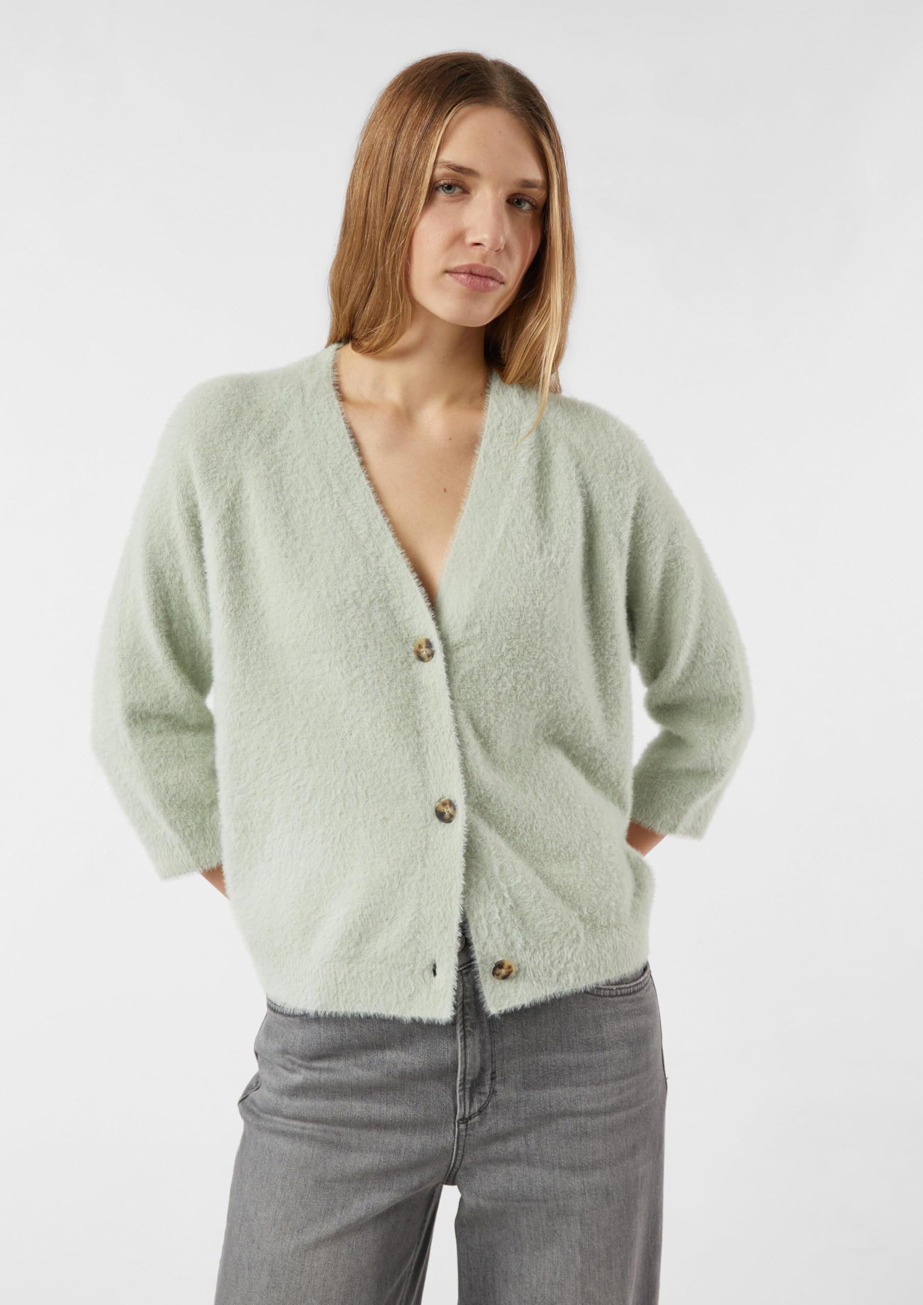 comma-jackets-strickjacke-v-ausschnitt-wei image 6