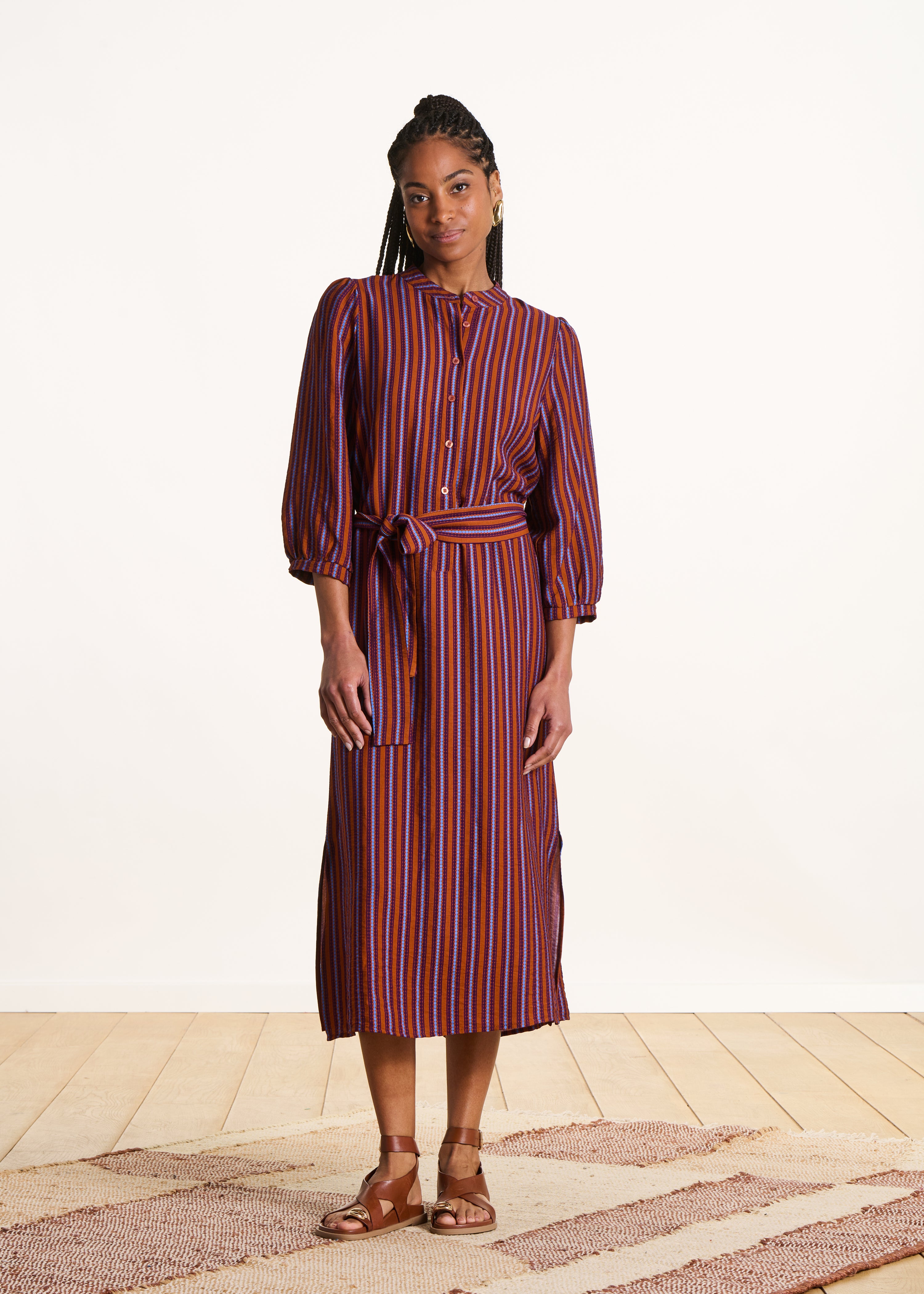 la-f-e-marabout-e-squido-midikleid-gestreift-lila-orange image 1