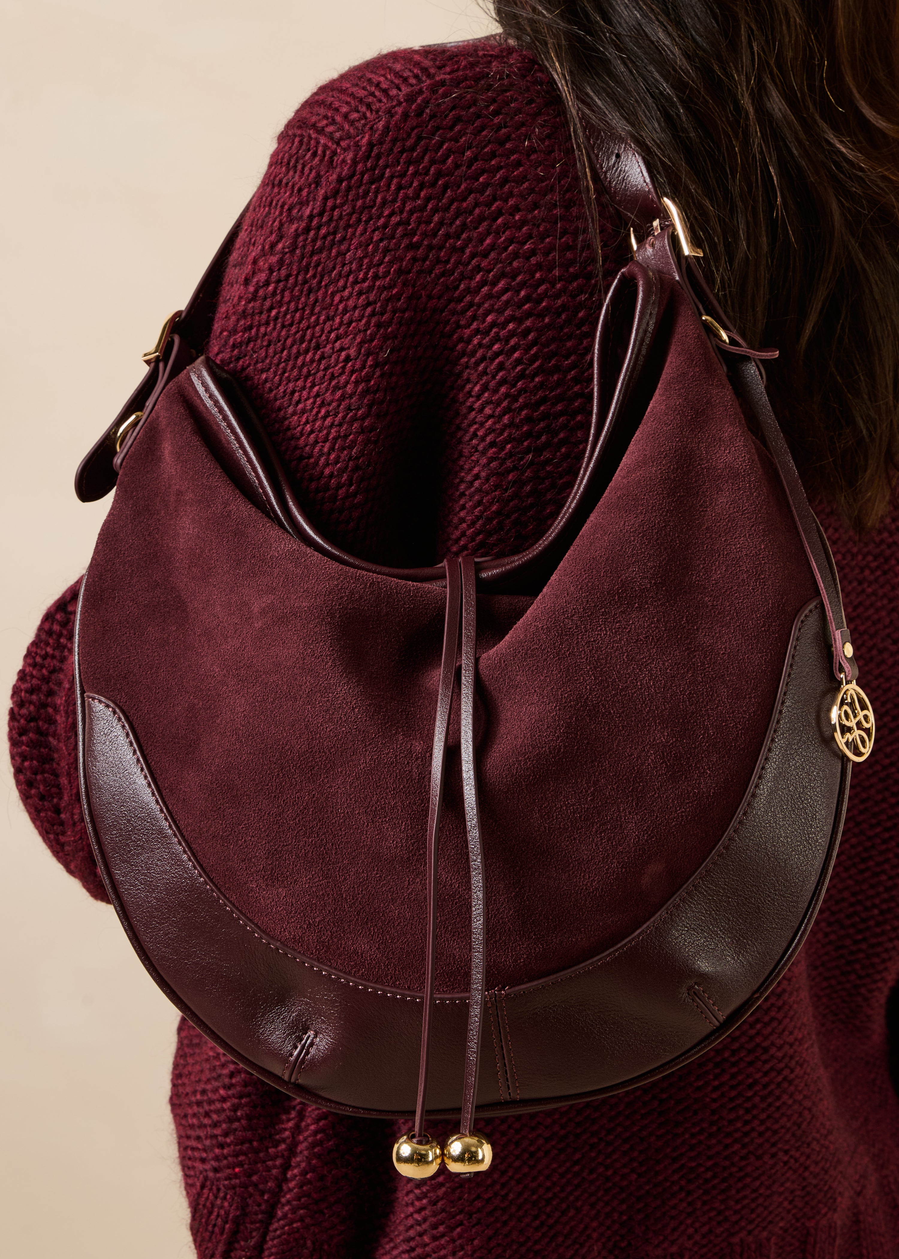 la-f-e-marabout-e-ghawi-tasche-bordeaux-leder-hobo image 1