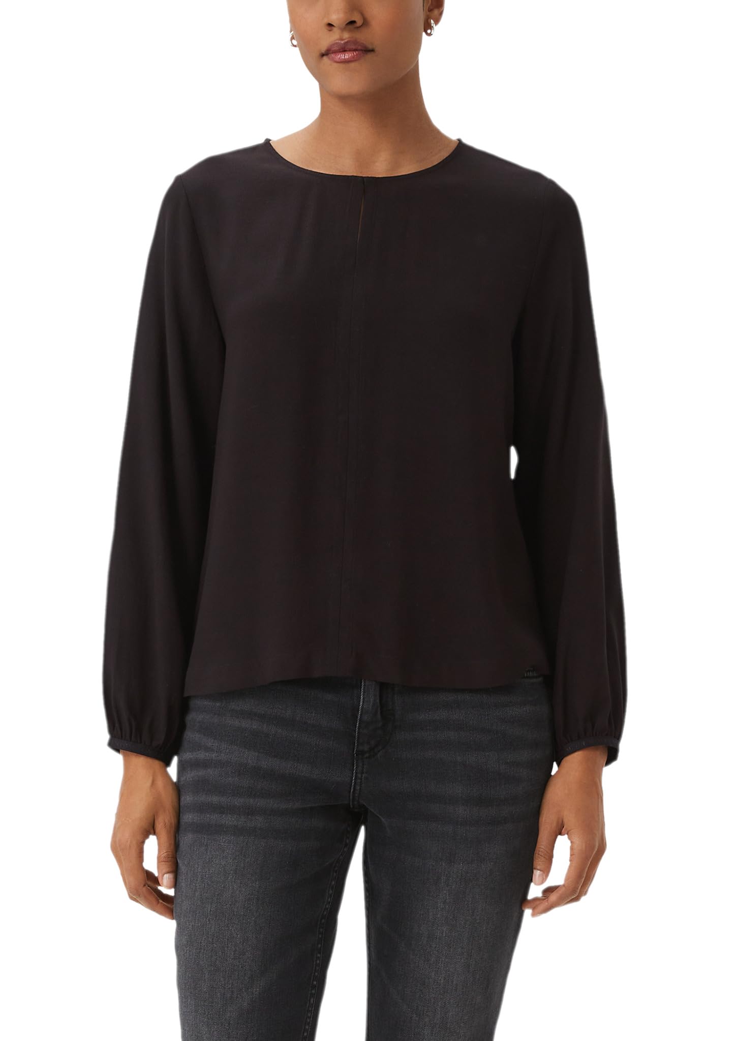 comma-langarmbluse-viskose-wei-damenbluse-cut-out image 6