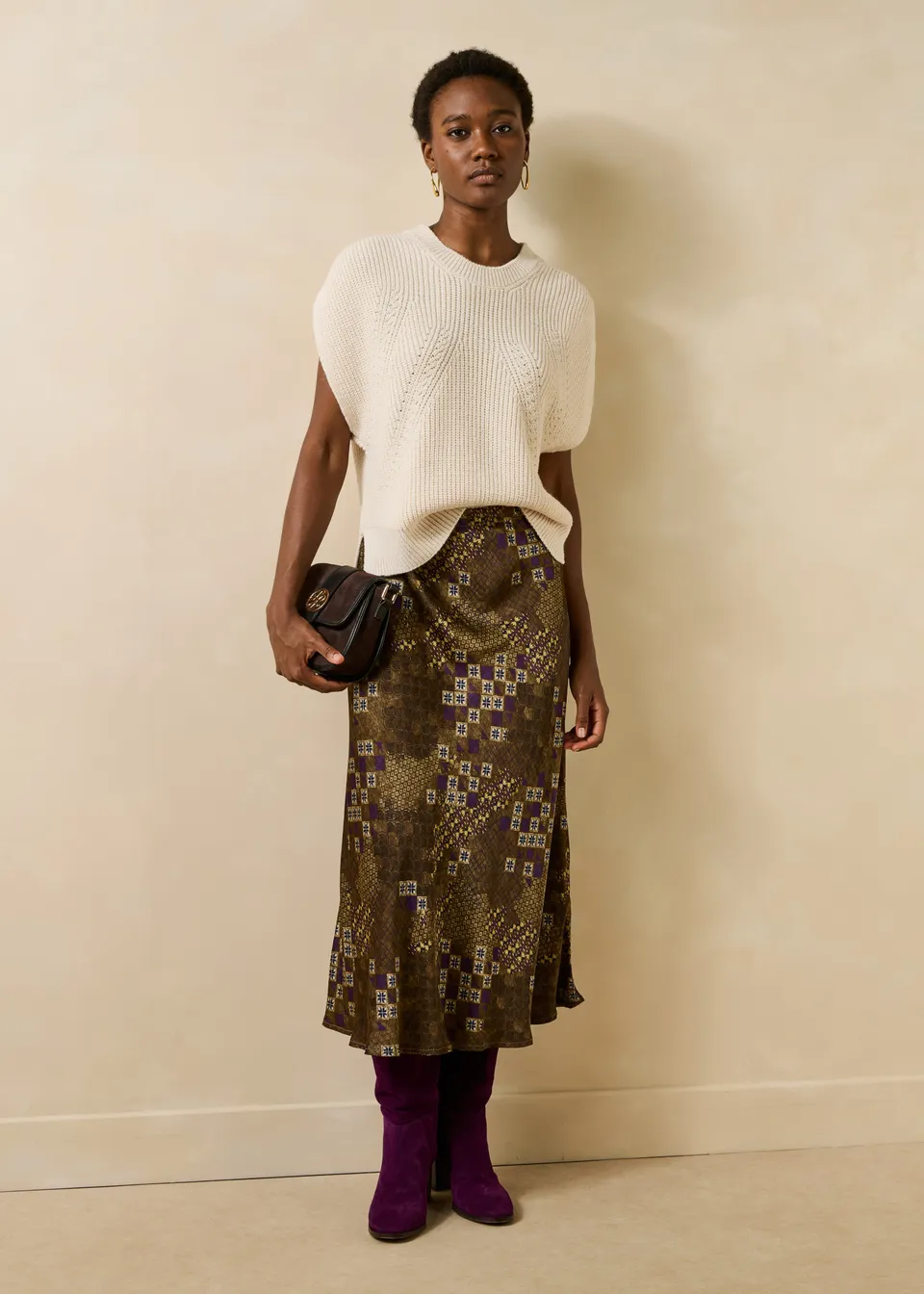 la-f-e-marabout-e-galea-pullover-ecru-wolle-alpaka-kurzarm image 1