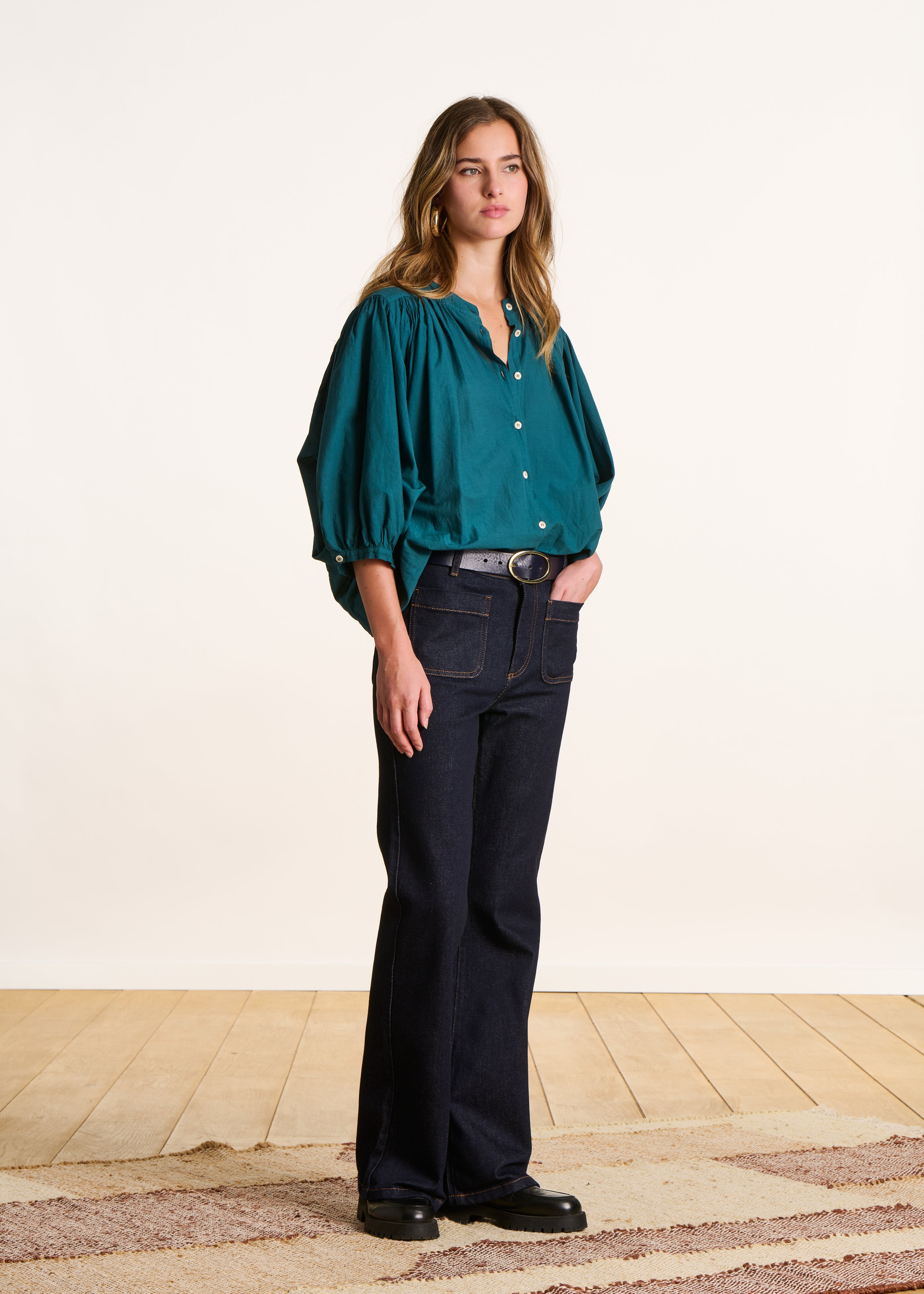 la-f-e-marabout-e-ekou-bootcut-jeans-brut-bio-baumwolle-gots image 1