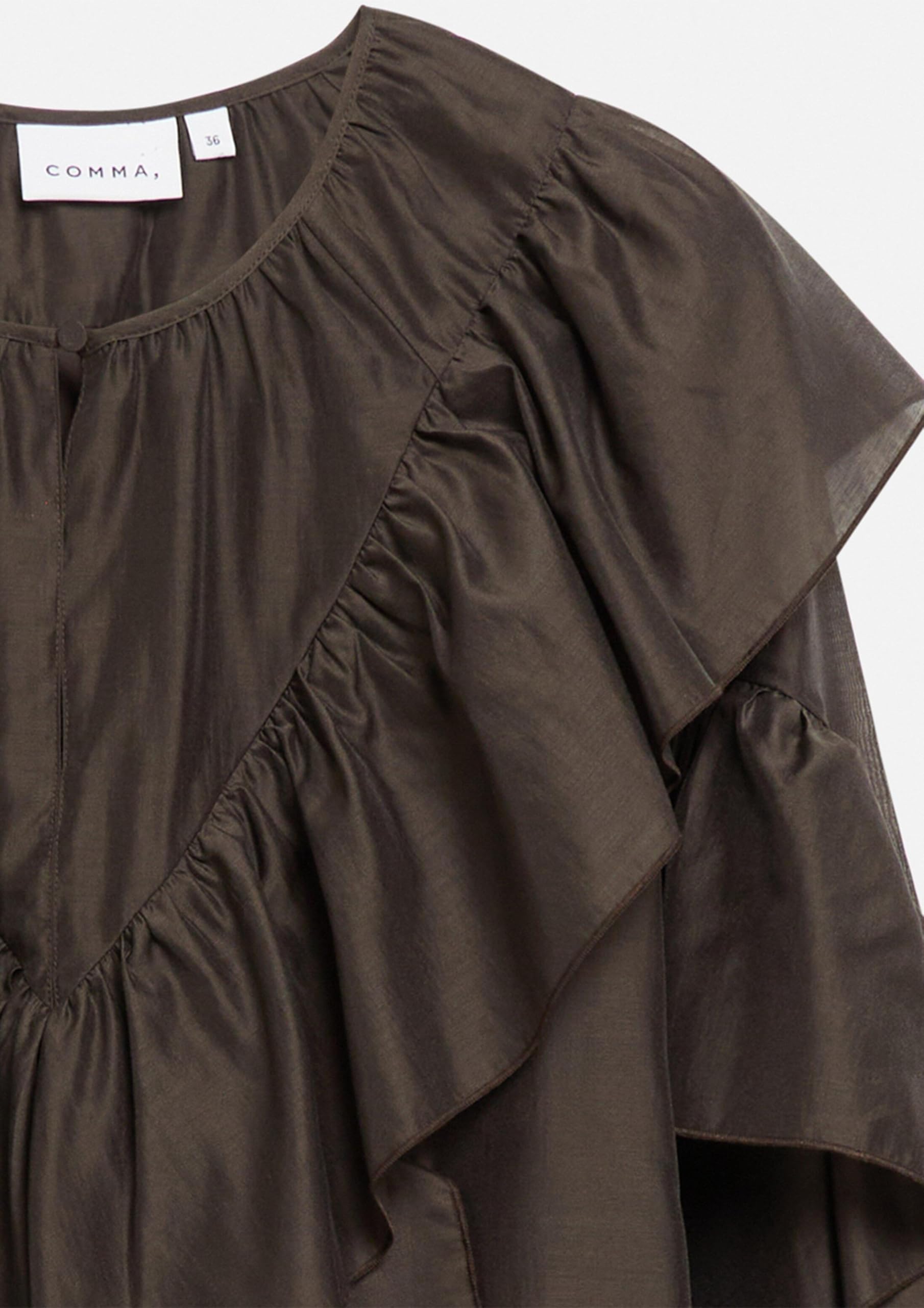 comma-blouses-volant-bluse-langarm-gr-36-mit-raffung image 5