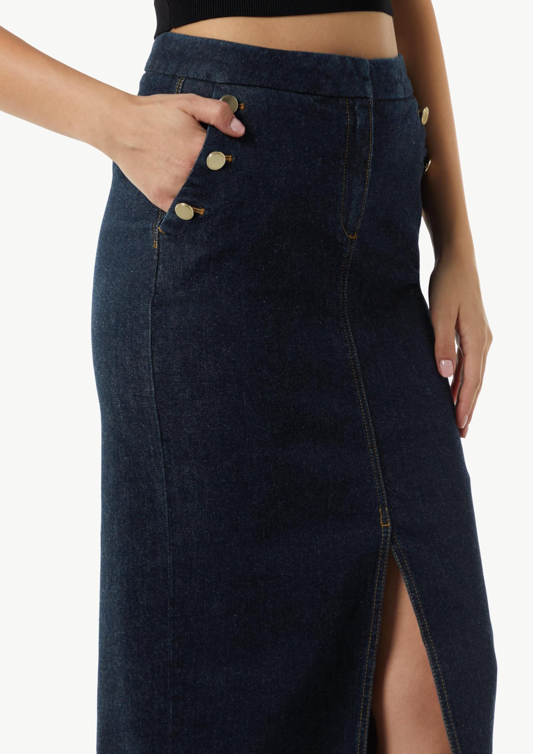 comma-denimrock-gr-e-40-dunkle-waschung-kn-pfe image 4