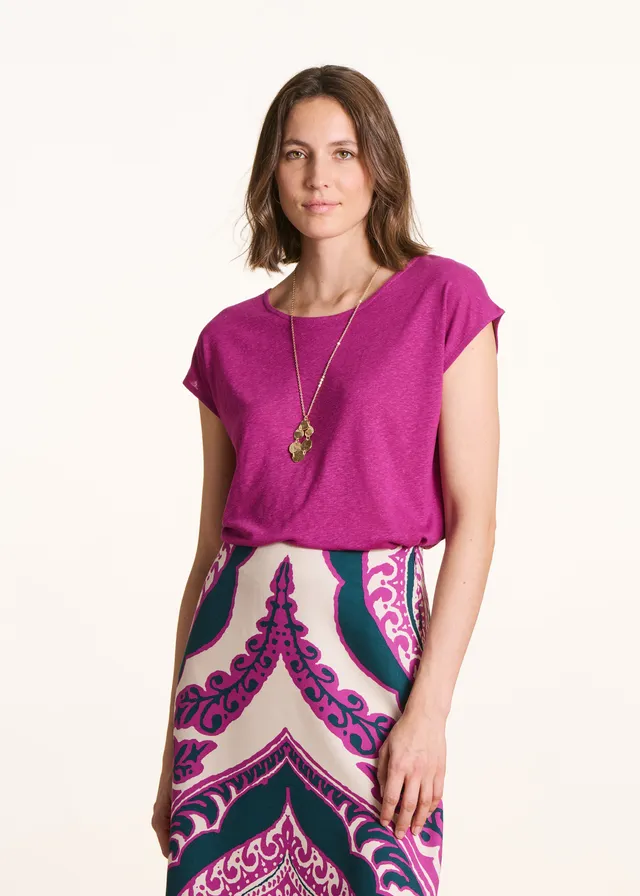 la-f-e-marabout-e-virano-t-shirt-lyocell-fuchsia image 1