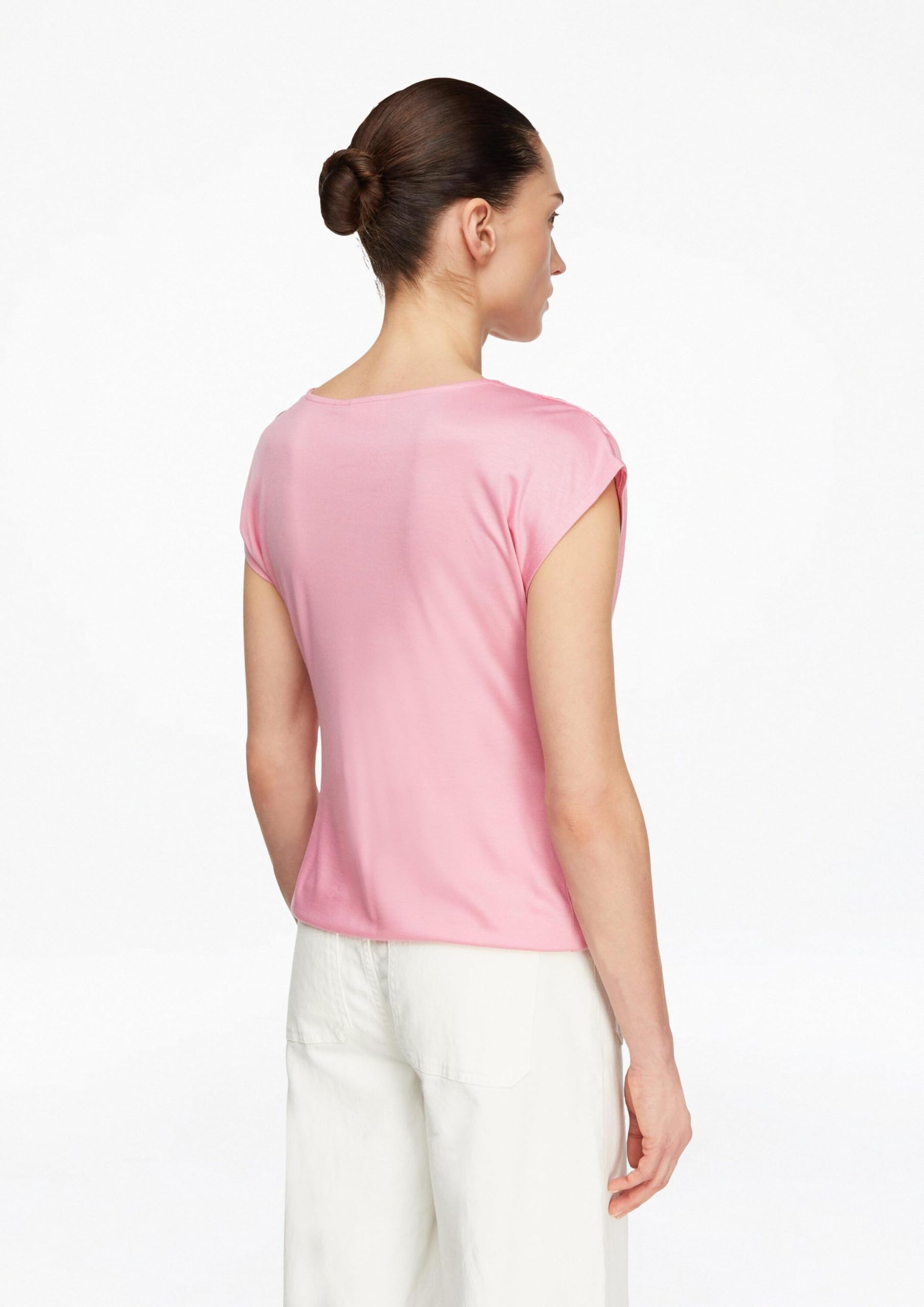 comma-tops-t-shirt-tailliert-gr-e-36-jersey-rosa-falte image 7