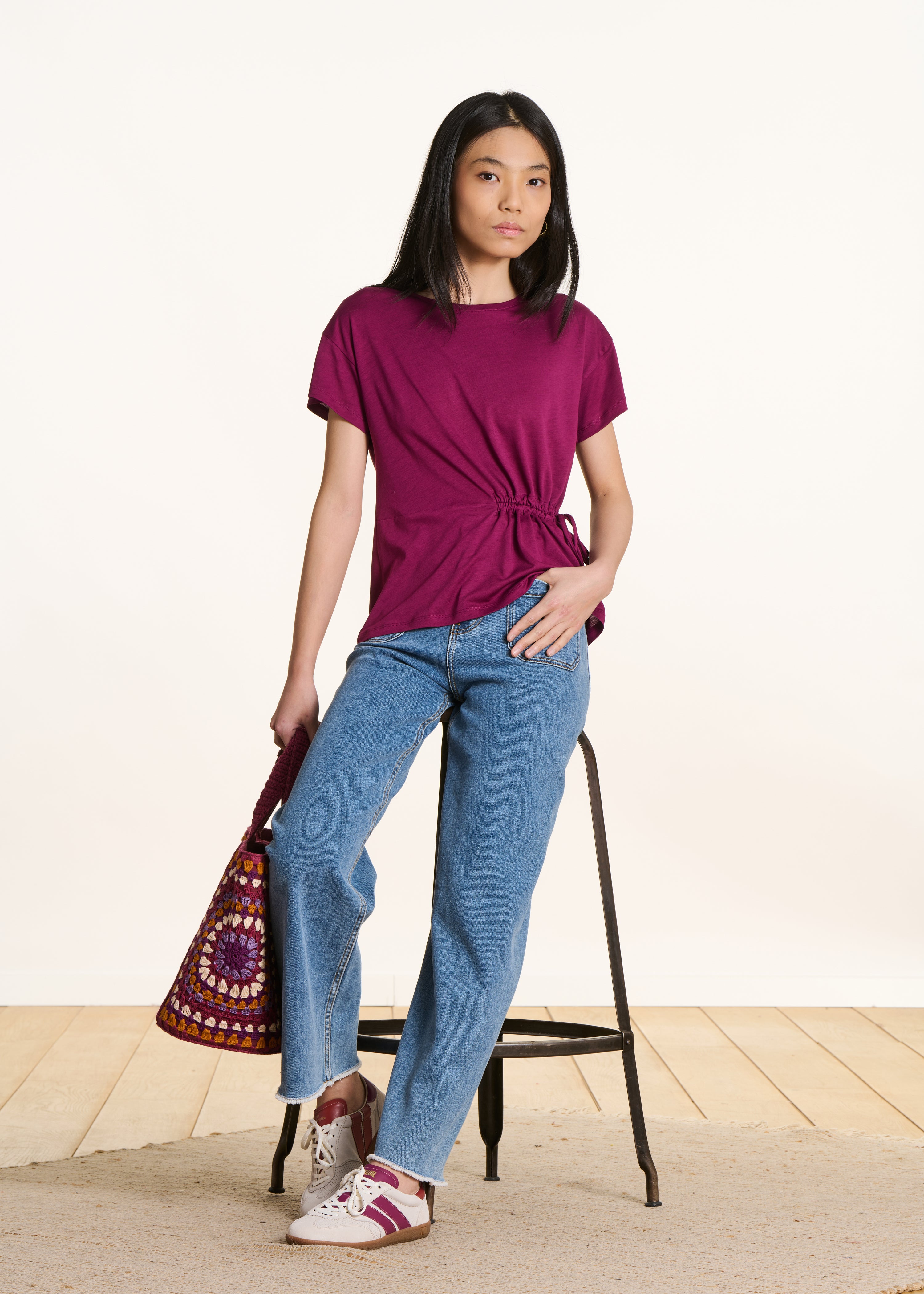 la-f-e-marabout-e-flux-t-shirt-violett-lyocell-baumwolle image 2