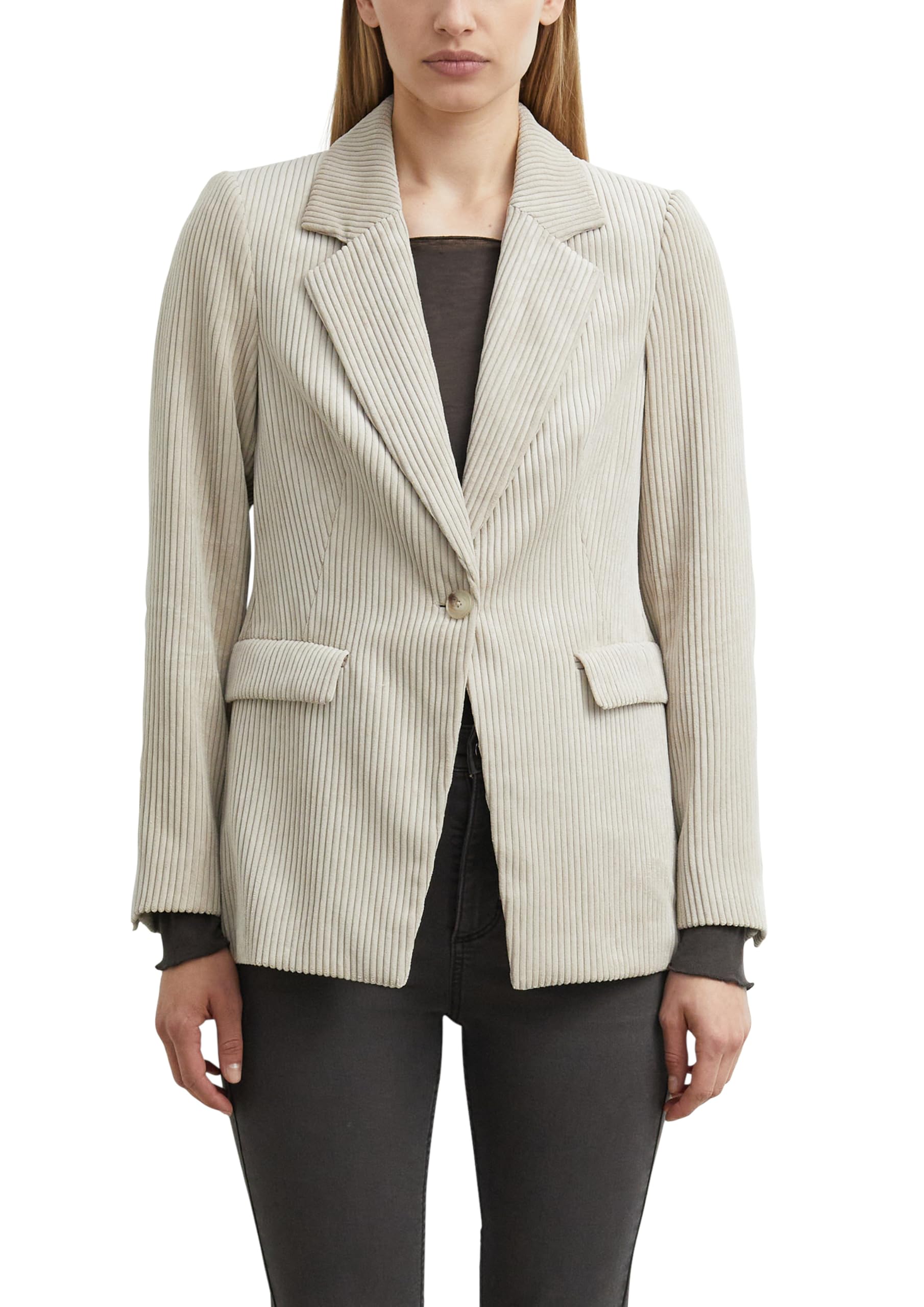 comma-blazers-indoor-blazer-cord-regular-fit-beige image 8
