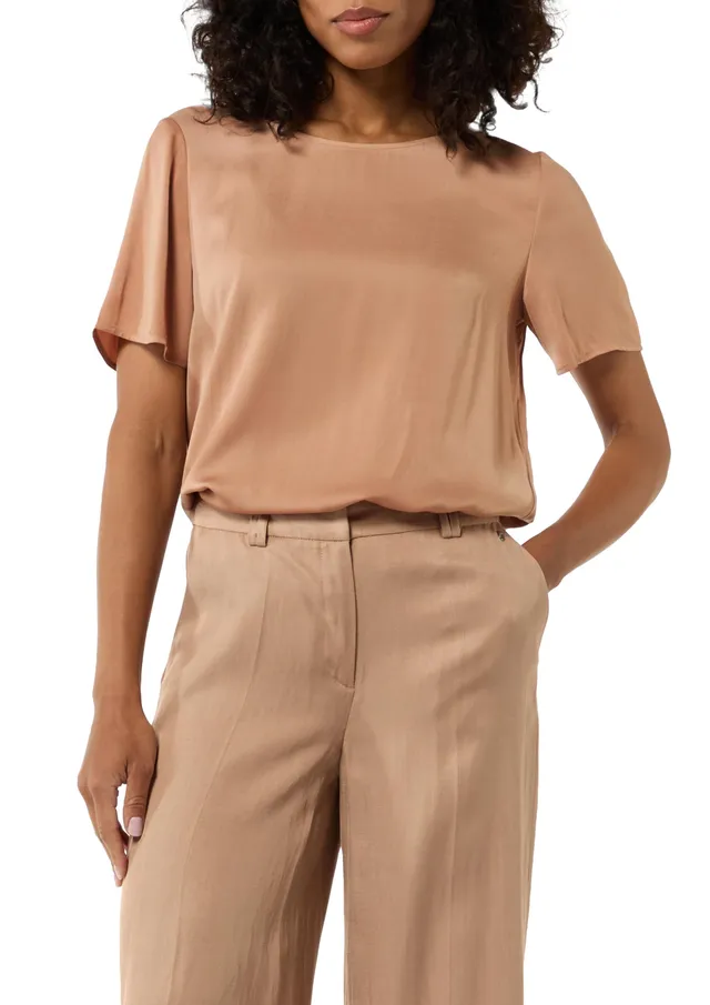 comma-blouses-satinshirt-relaxed-fit-koralle image 1