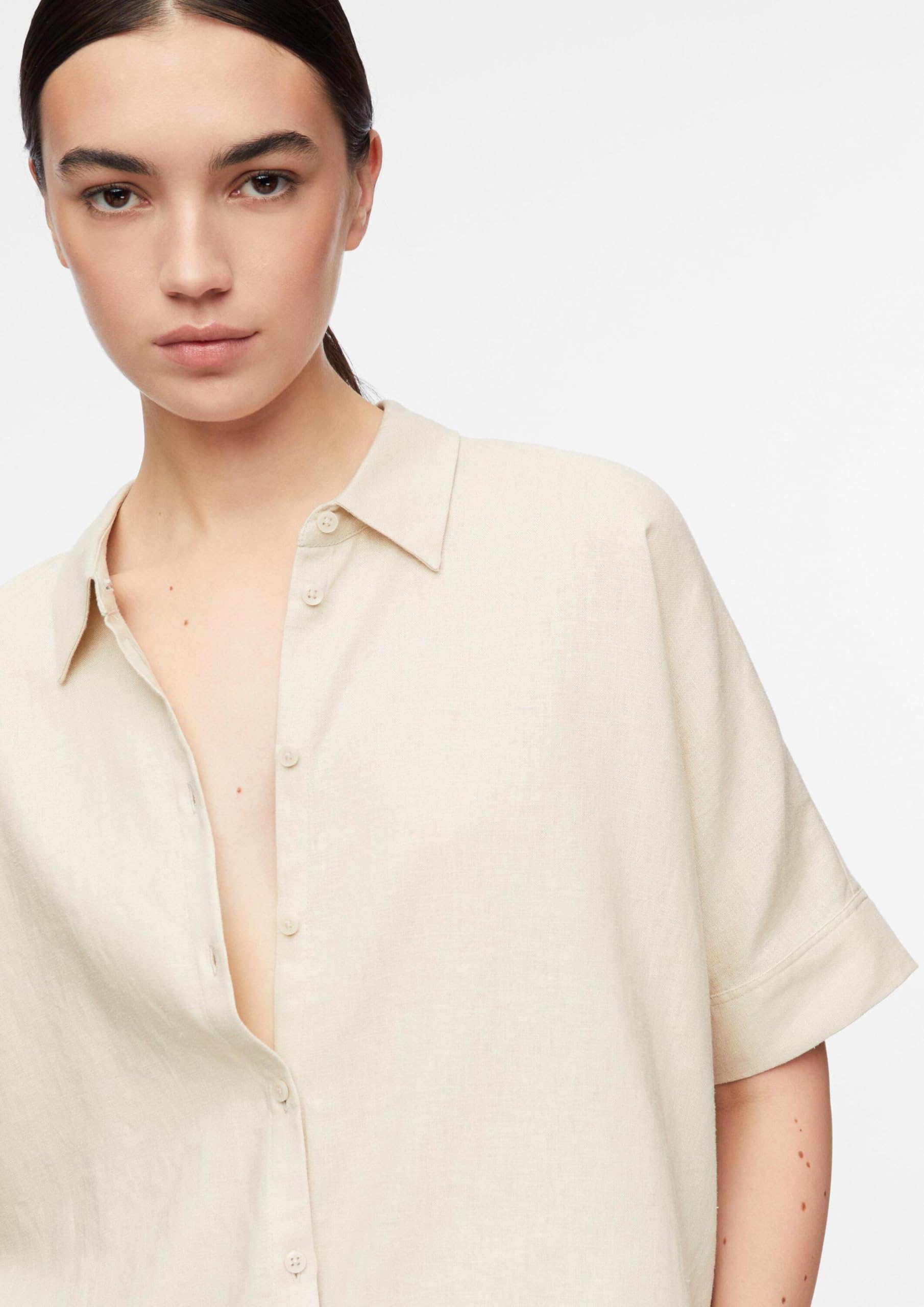 comma-blouses-oversize-bluse-beige-gr-34-leinenmix image 3
