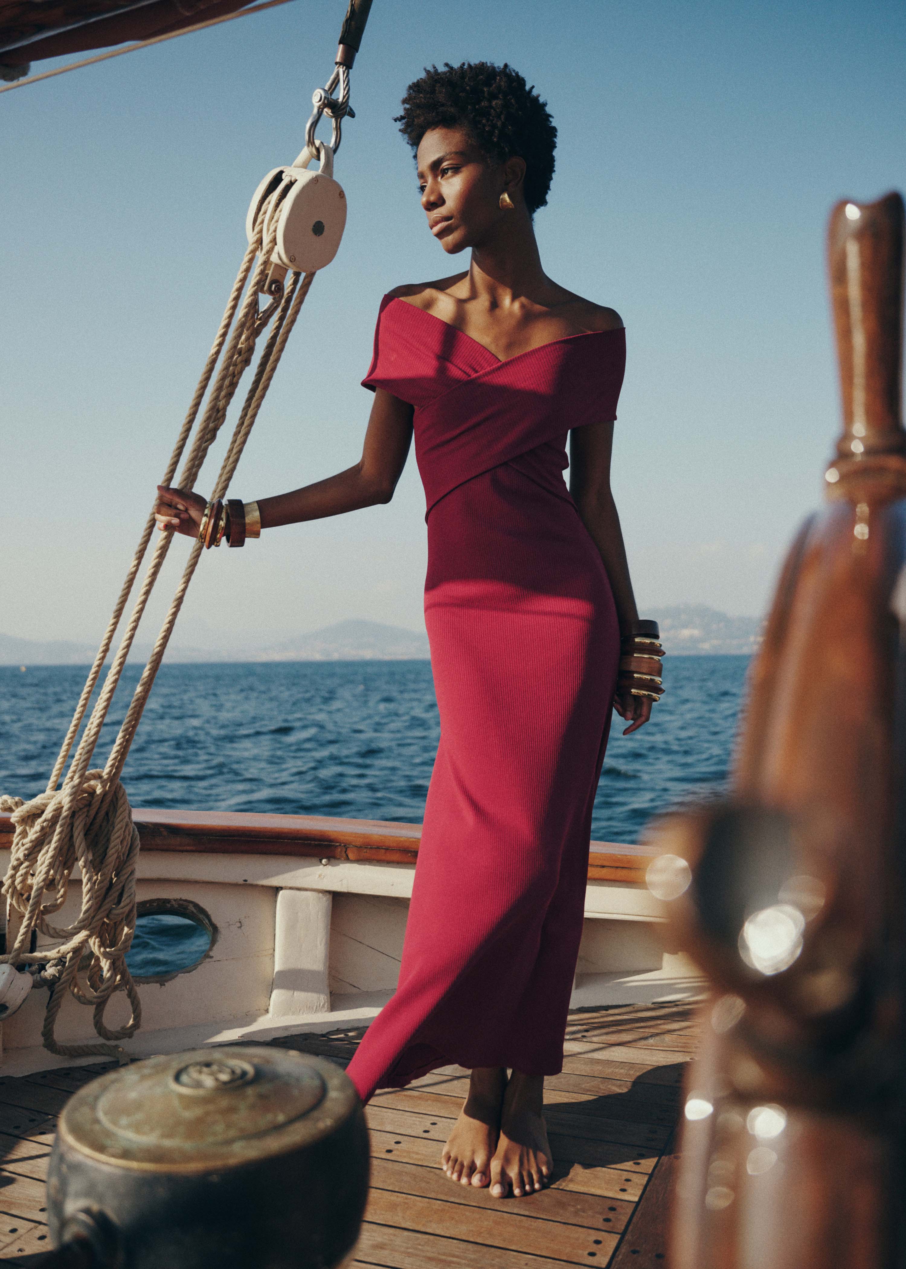 la-f-e-marabout-e-faon-kleid-bordeaux-bardot-midi-xs-xl image 1