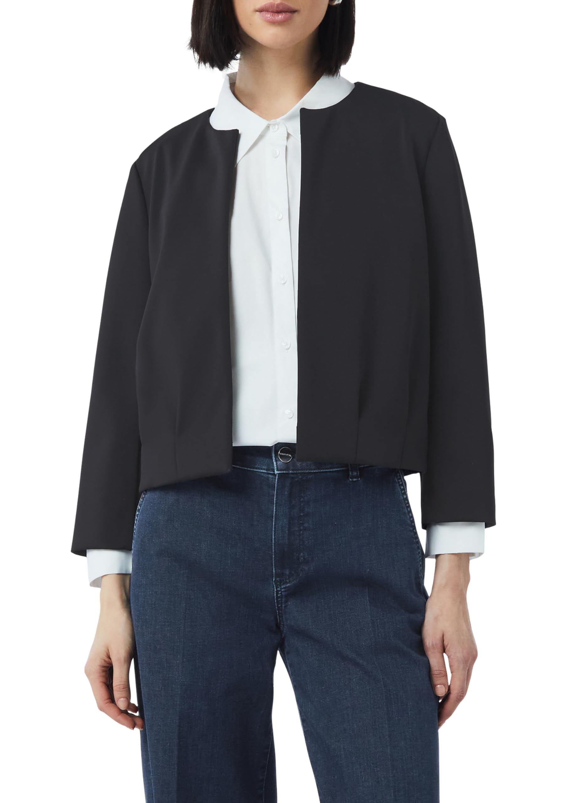 comma-scuba-jacke-boxy-fit-jacke-gr-e-44-navy-offen image 1