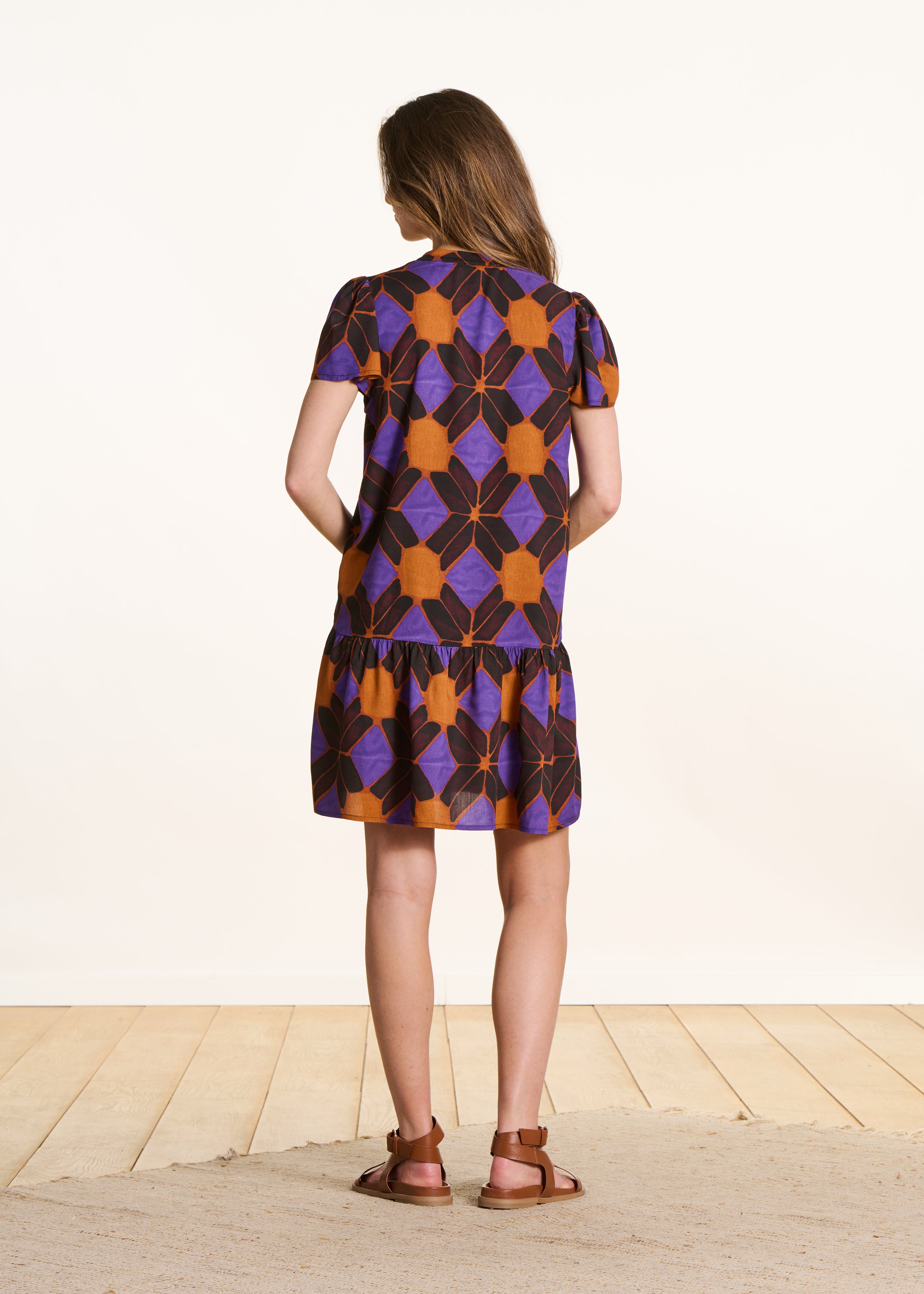 la-f-e-marabout-e-kleid-orange-violett-kurz-gr-34-46 image 3