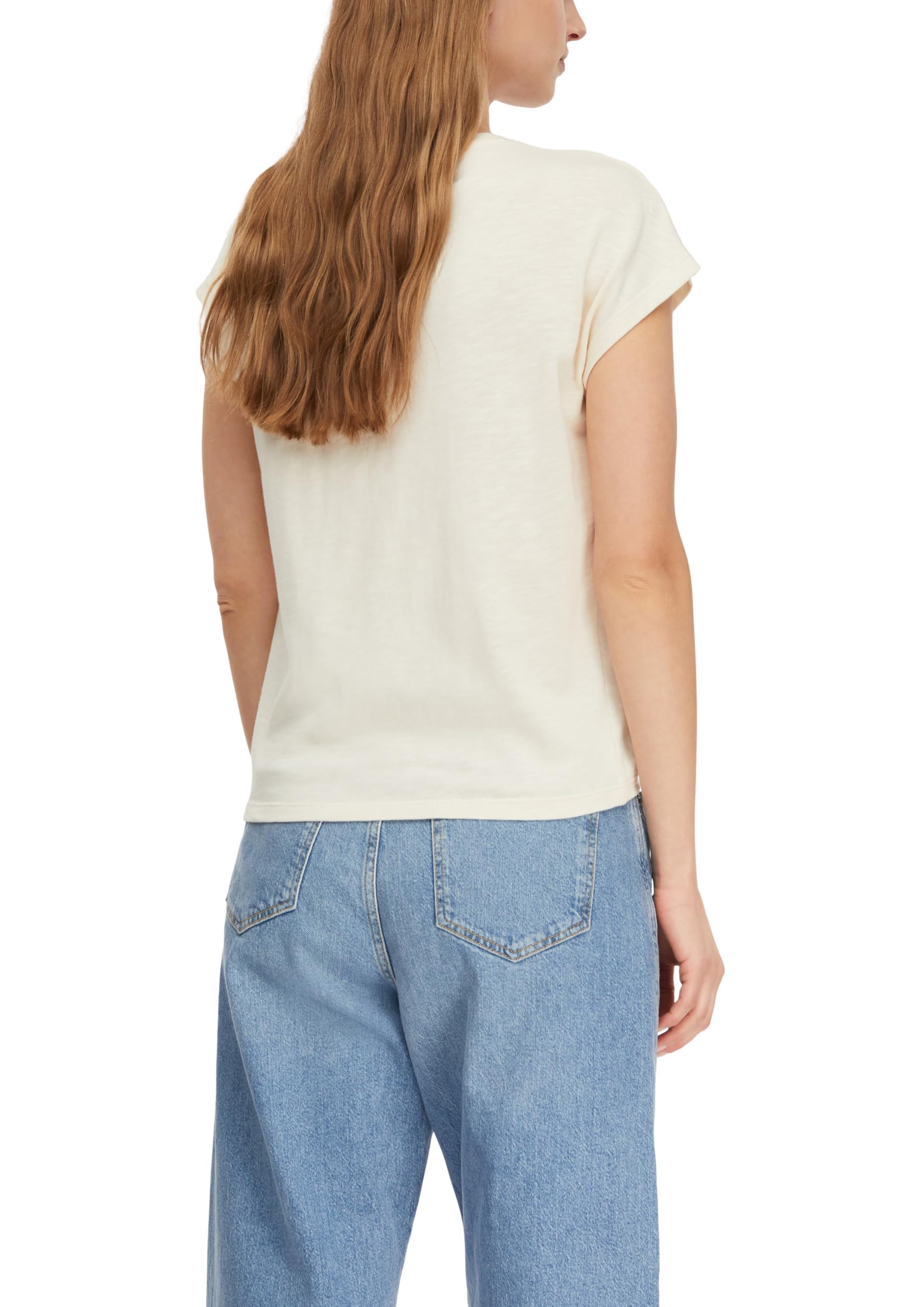 comma-t-shirt-regular-fit-rundhals-kurzarm-dunkelbraun image 2