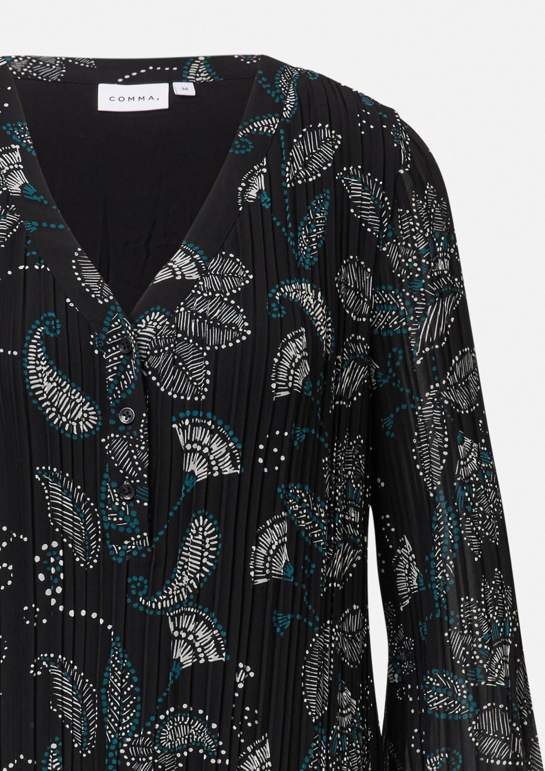 comma-blusenkleid-plissee-optik-midi-kleid-gr-32-all-over-print image 7