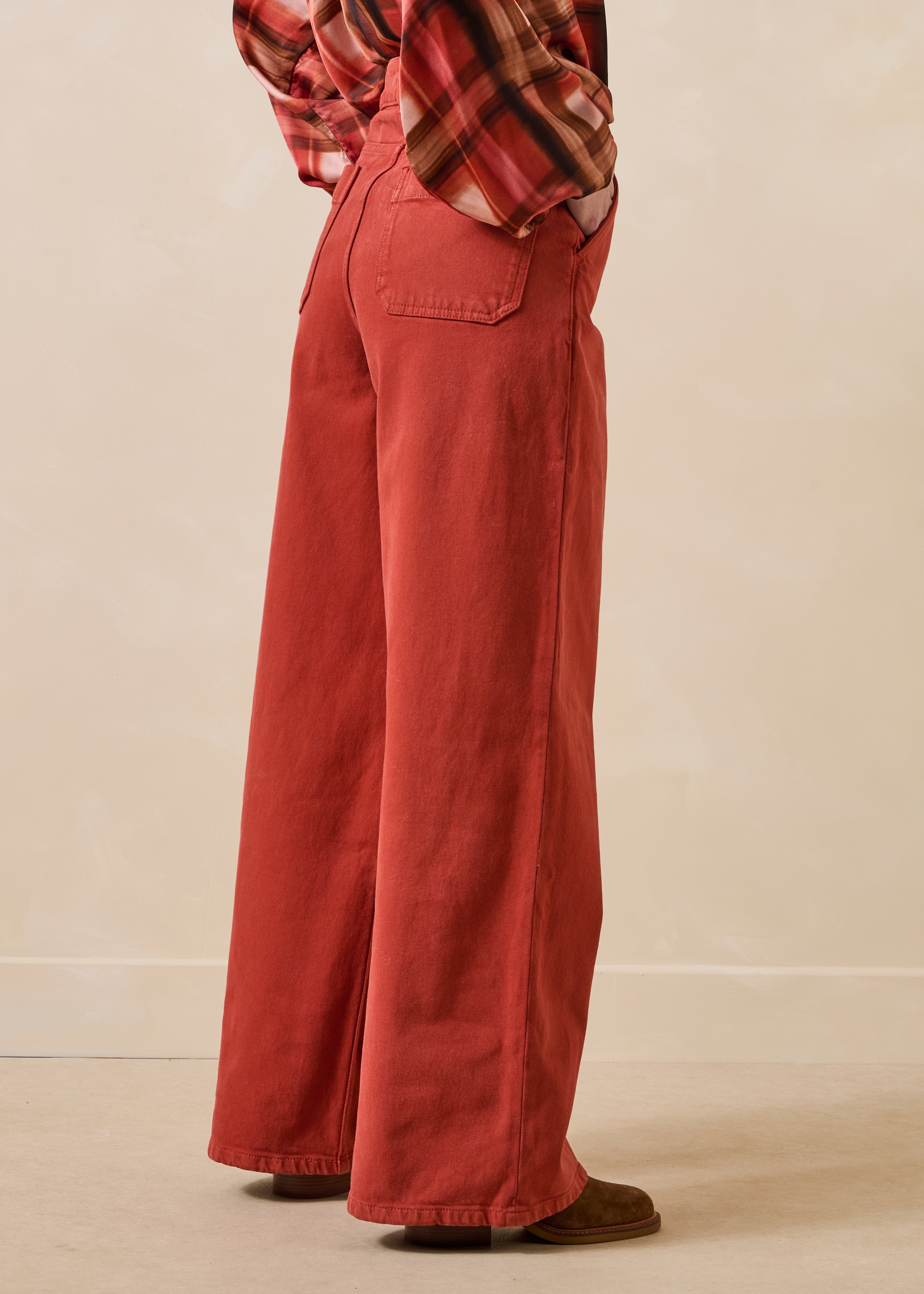 la-f-e-marabout-e-gustol-jean-terracotta-bio-high-waist image 3