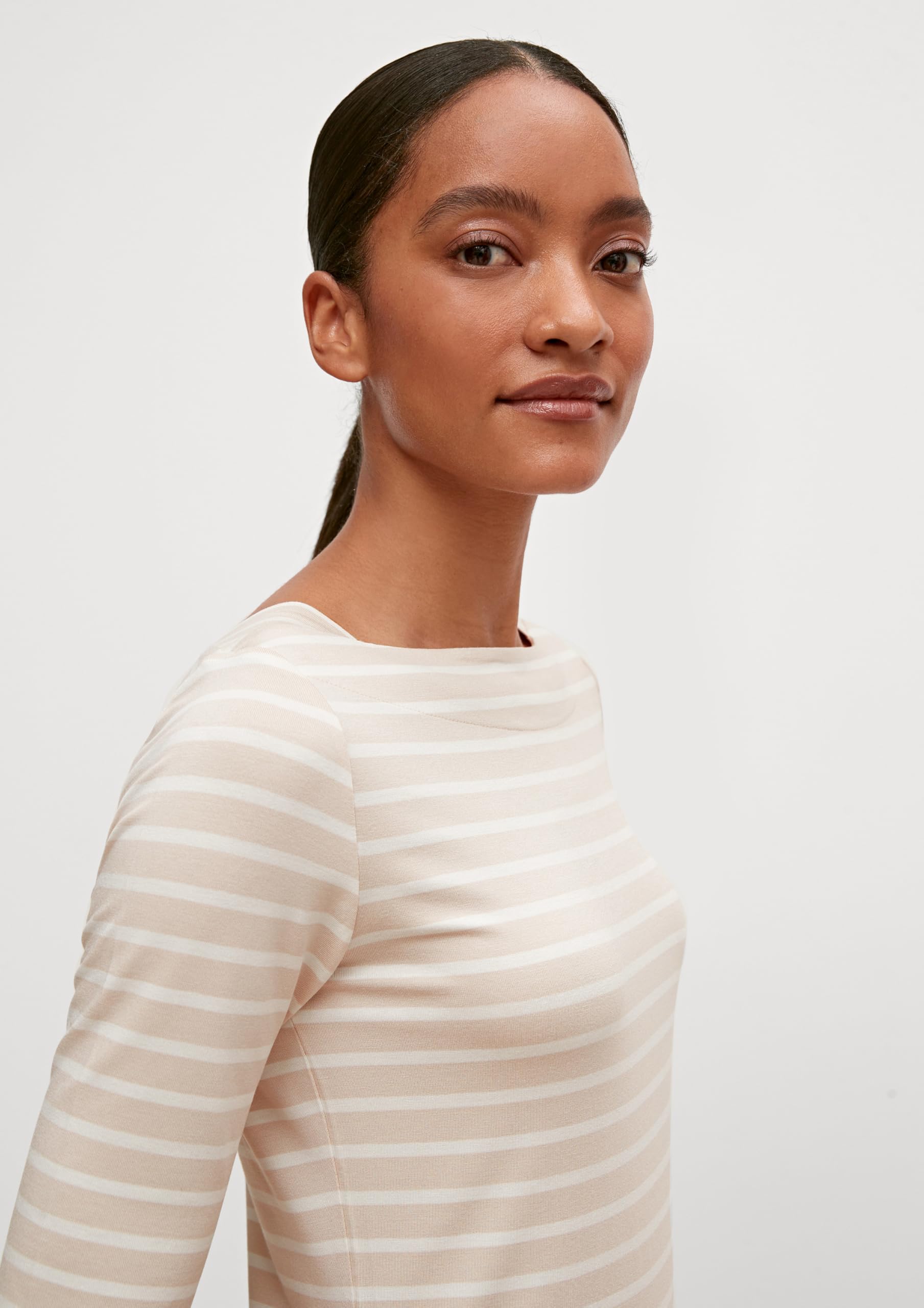 comma-streifenshirt-slim-fit-damen-t-shirt-gestreift image 3
