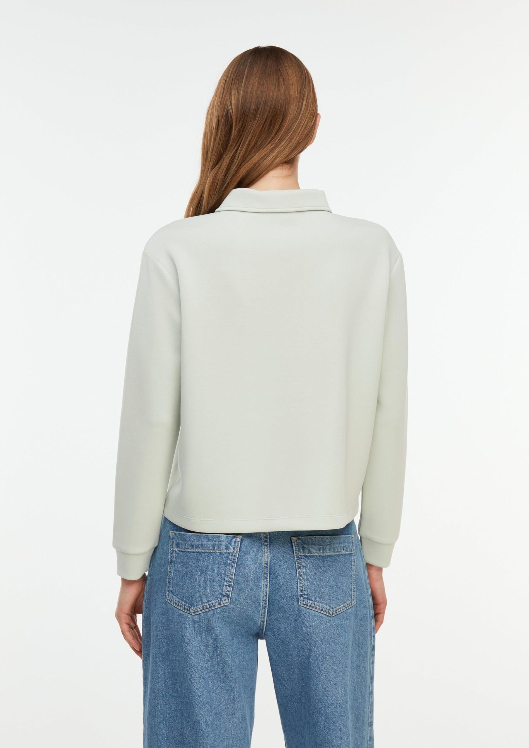 comma-damen-sweatshirt-polokragen-langarm-polo-optik image 7
