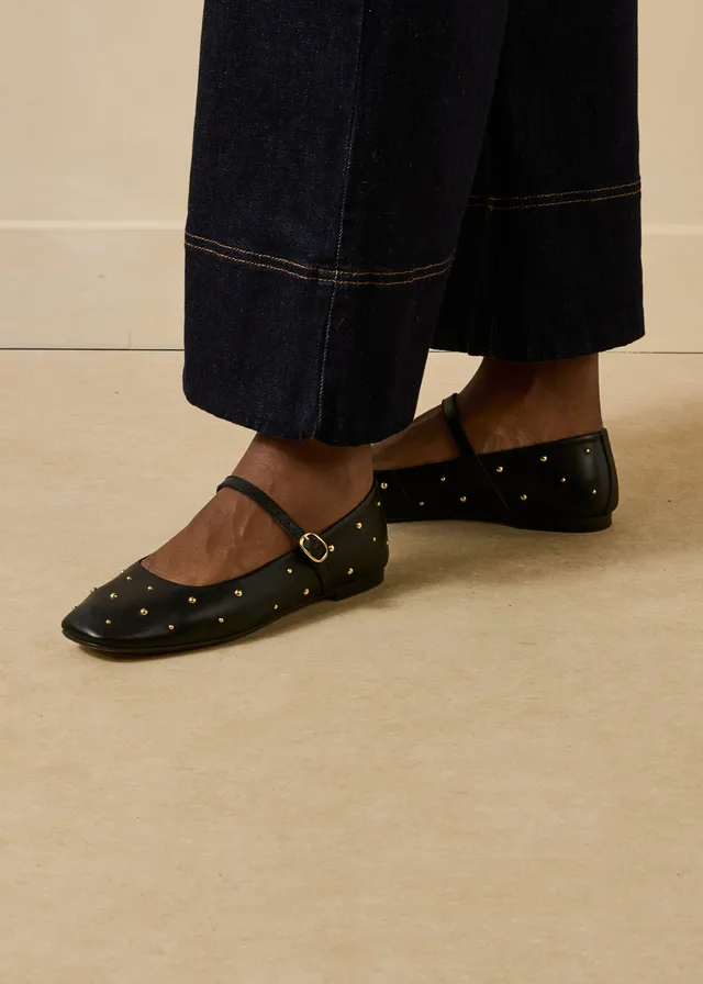la-f-e-marabout-e-gruman-ballerinas-leder-schwarz-gr-38 image 1