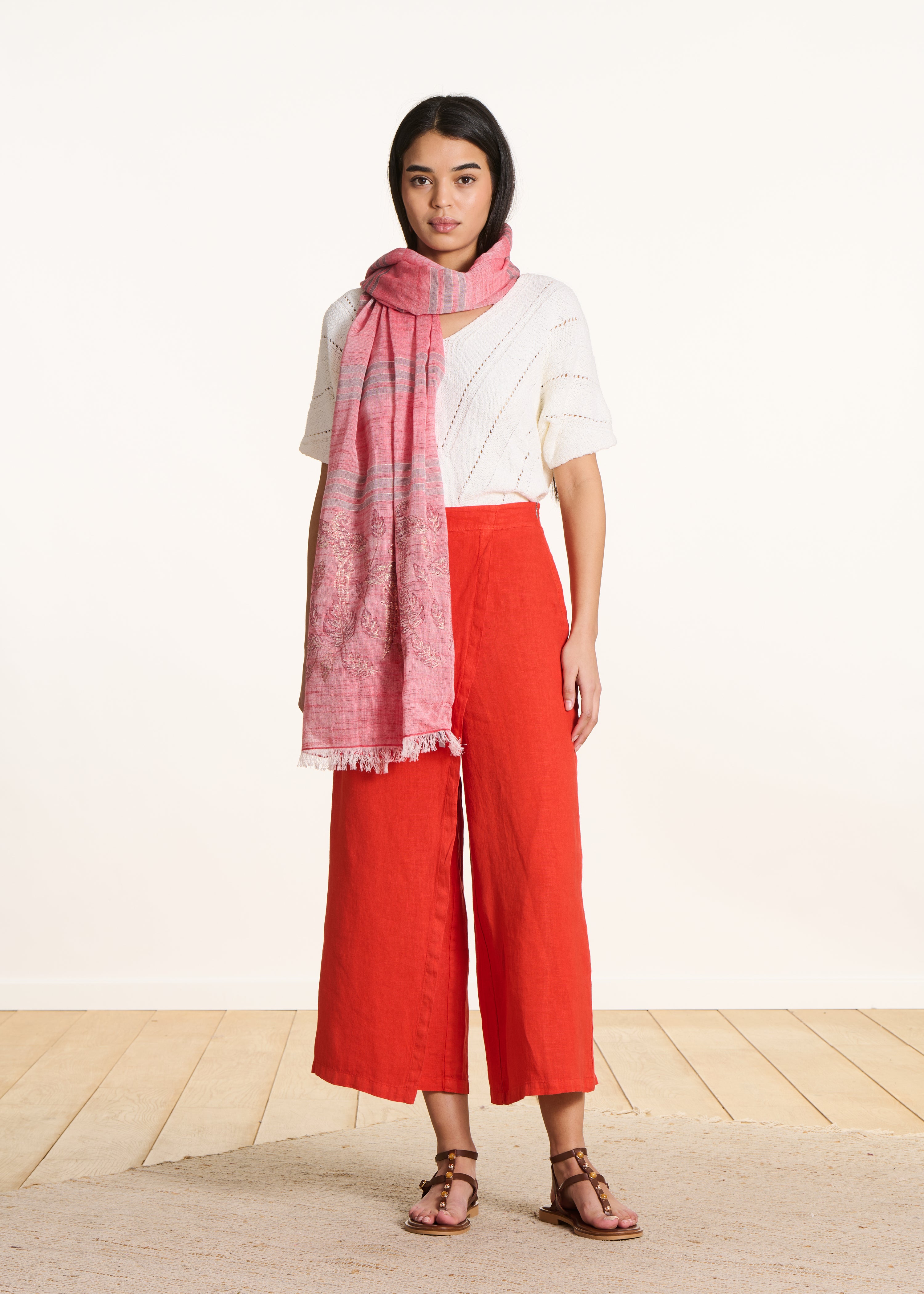la-f-e-marabout-e-accessoires-fatali-foulard-rot-blatt-lurex image 3