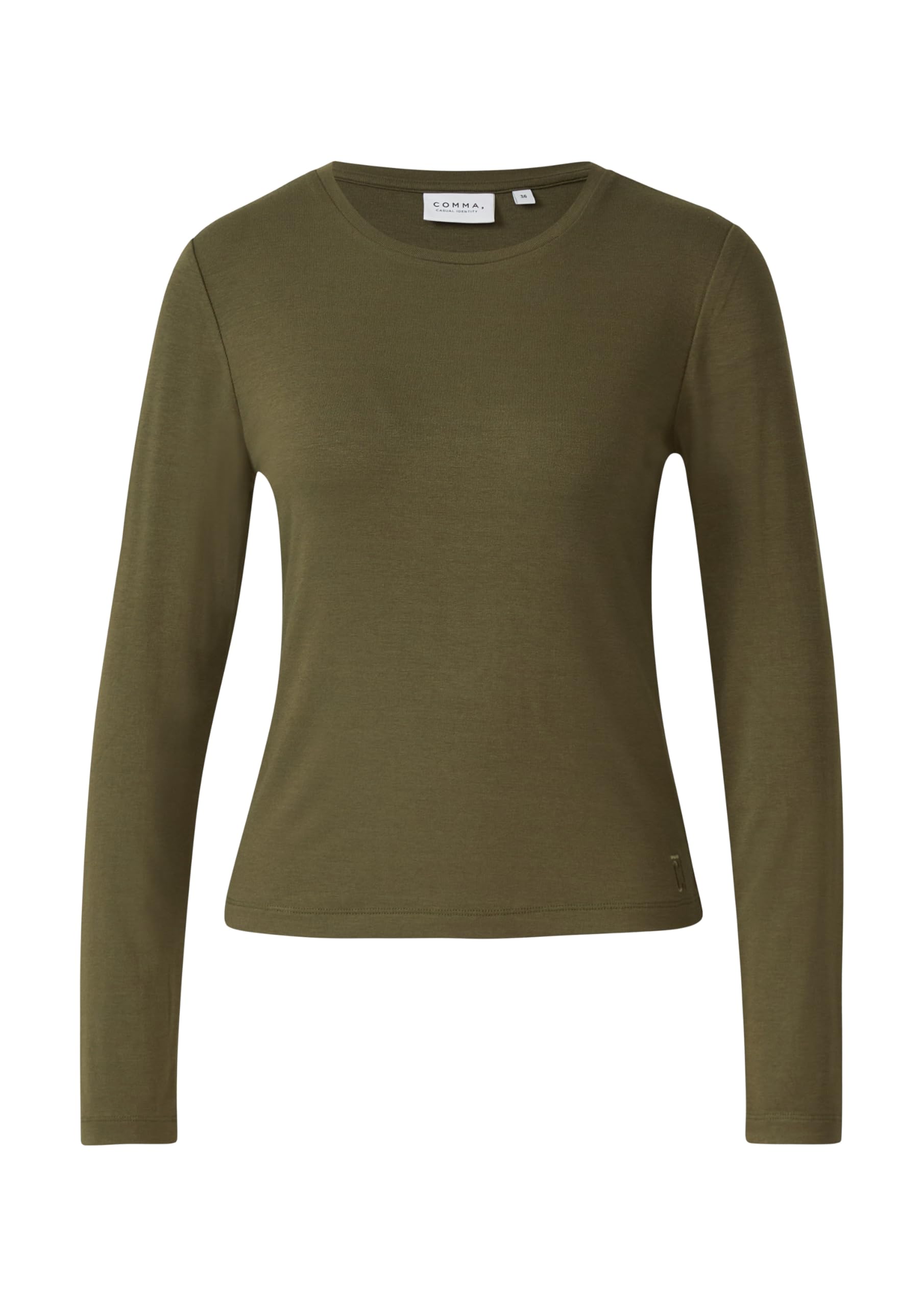 comma-schmales-longsleeve-t-shirt-gr-e-44-olivgr-n image 4