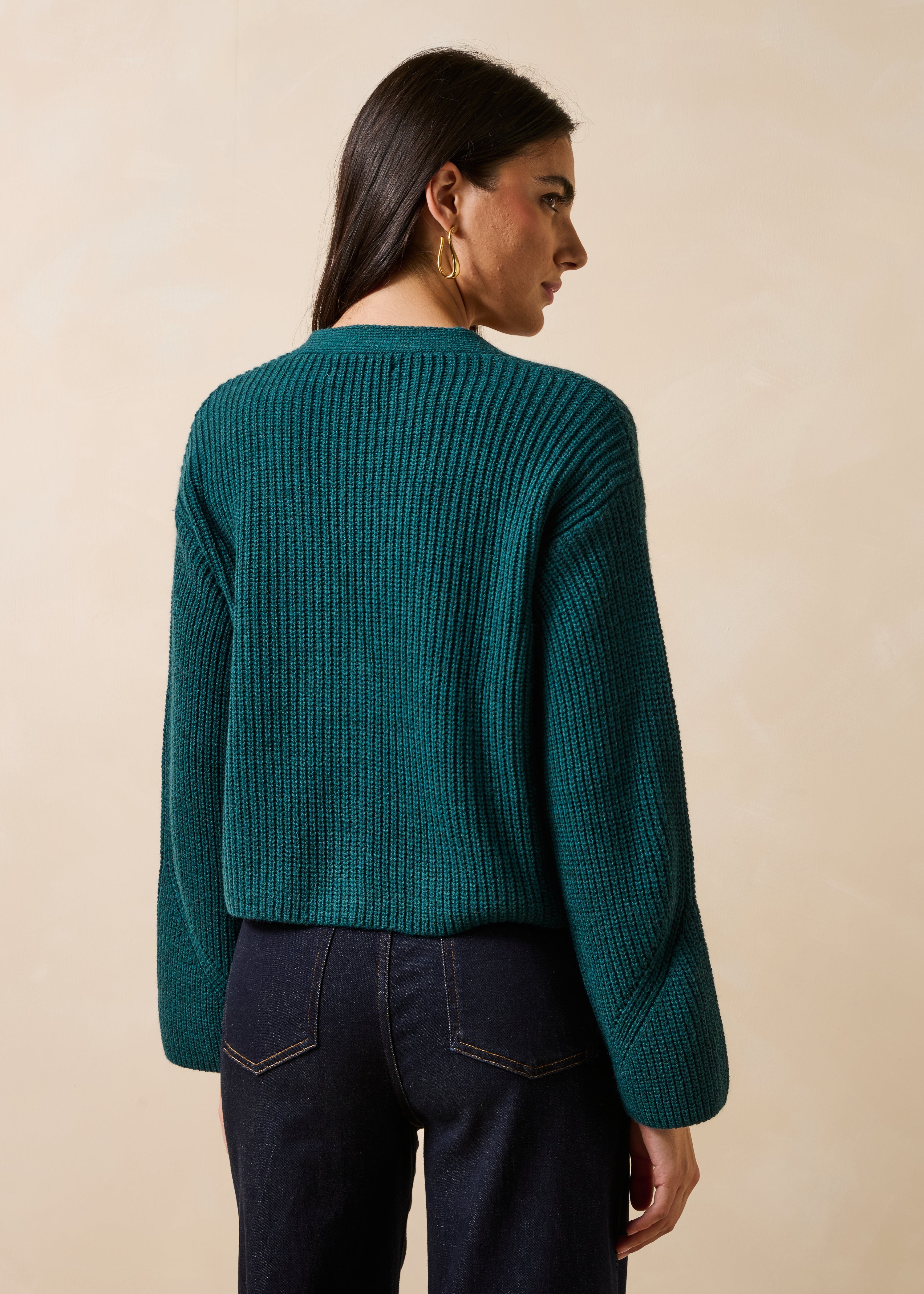 la-f-e-marabout-e-goblin-strickjacke-petrol-wolle-alpaka image 3