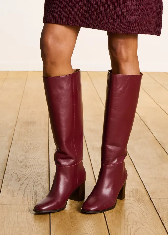 la-f-e-marabout-e-zakui-stiefel-bordeaux-leder-absatz image 1