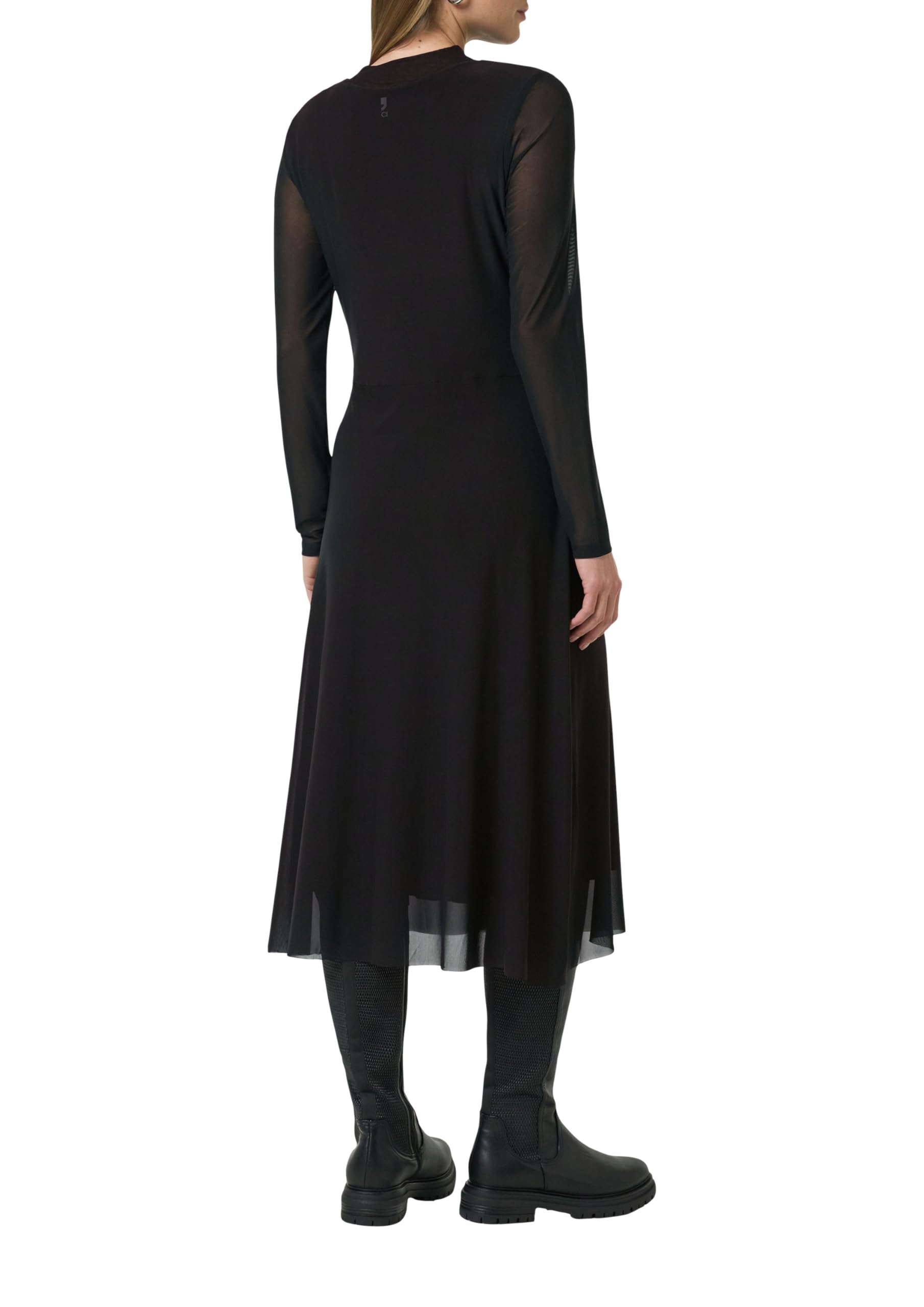 comma-mesh-midi-kleid-schwarz-gr-38-stehkragen image 2