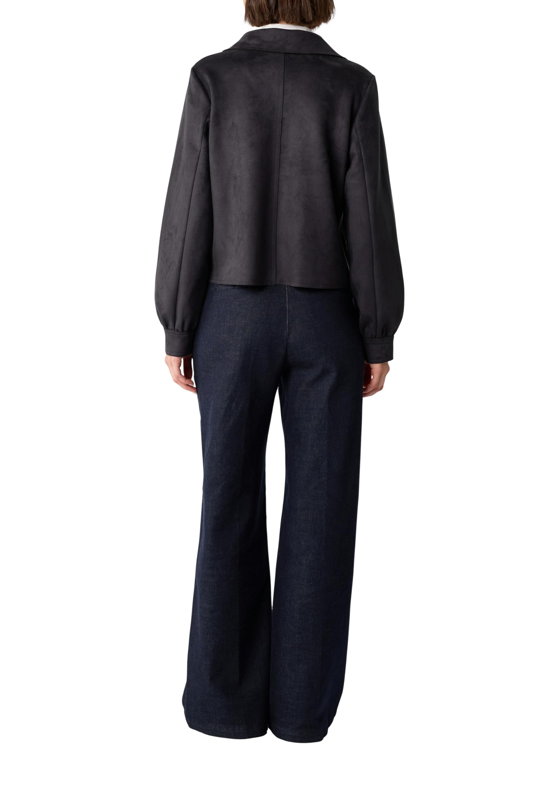 comma-velourslederoptik-jacke-kurzjacke-gr-e-34-ballon-rmel image 2