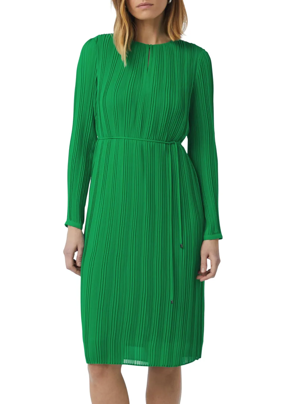 comma-midikleid-plissee-gr-40-chiffon-mit-g-rtel image 1