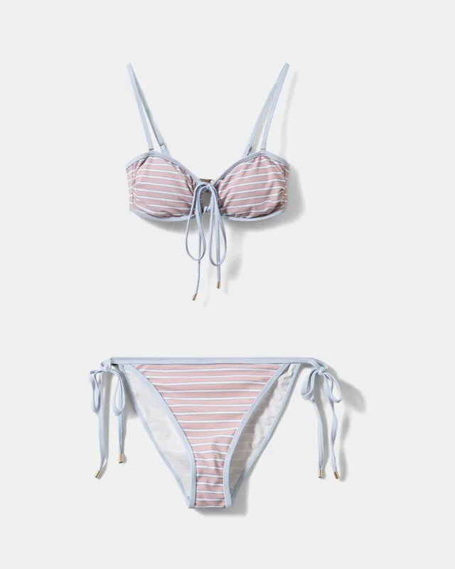 sofie-schnoor-women-gabbysw-bikini-bandeau-rosa-gestreift image 1