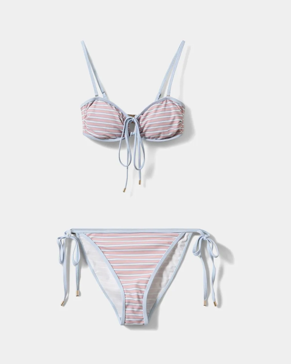 sofie-schnoor-women-gabbysw-bikini-bandeau-rosa-gestreift image 1