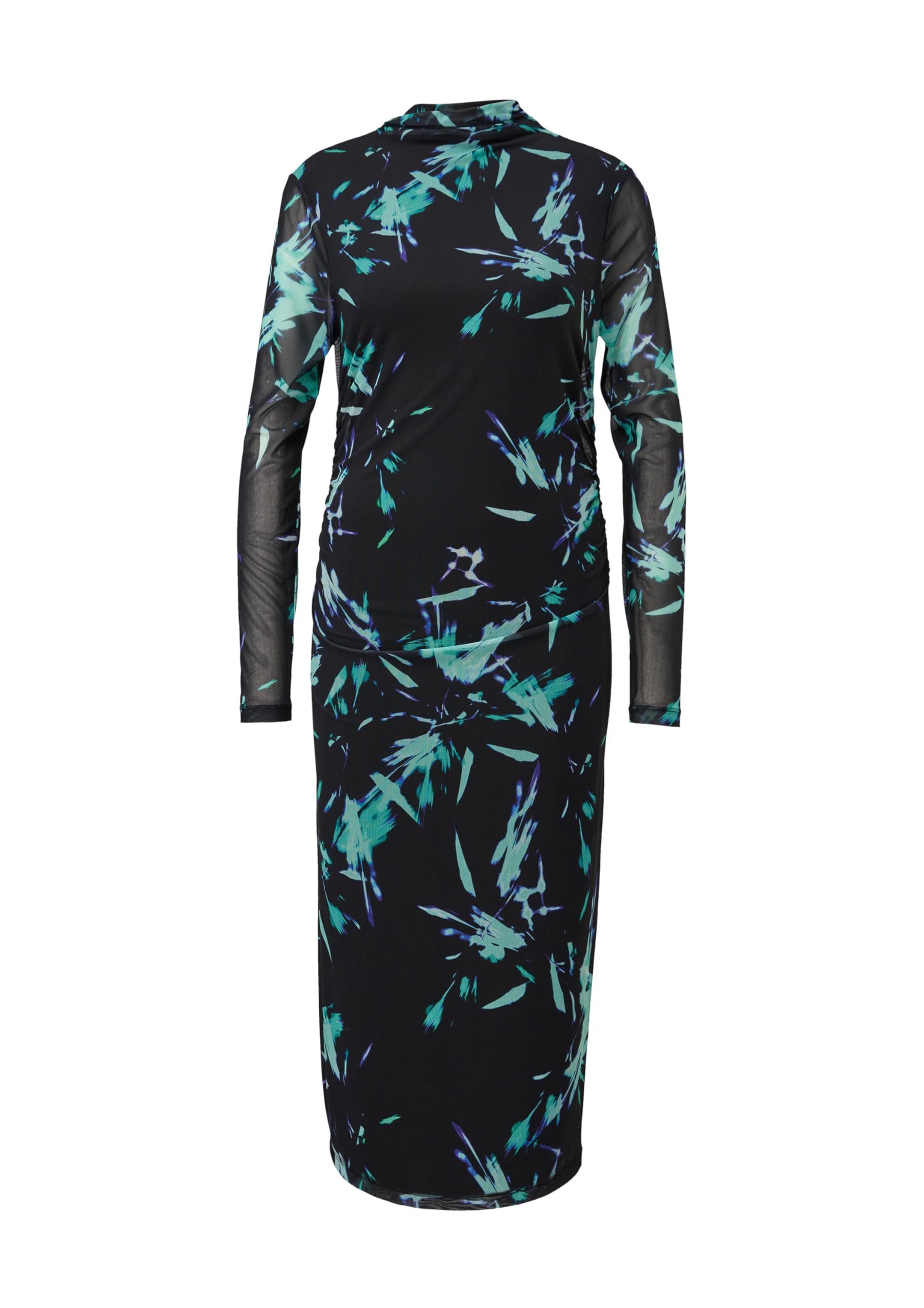 comma-mesh-midikleid-langarm-gr-38-mit-raffung image 3
